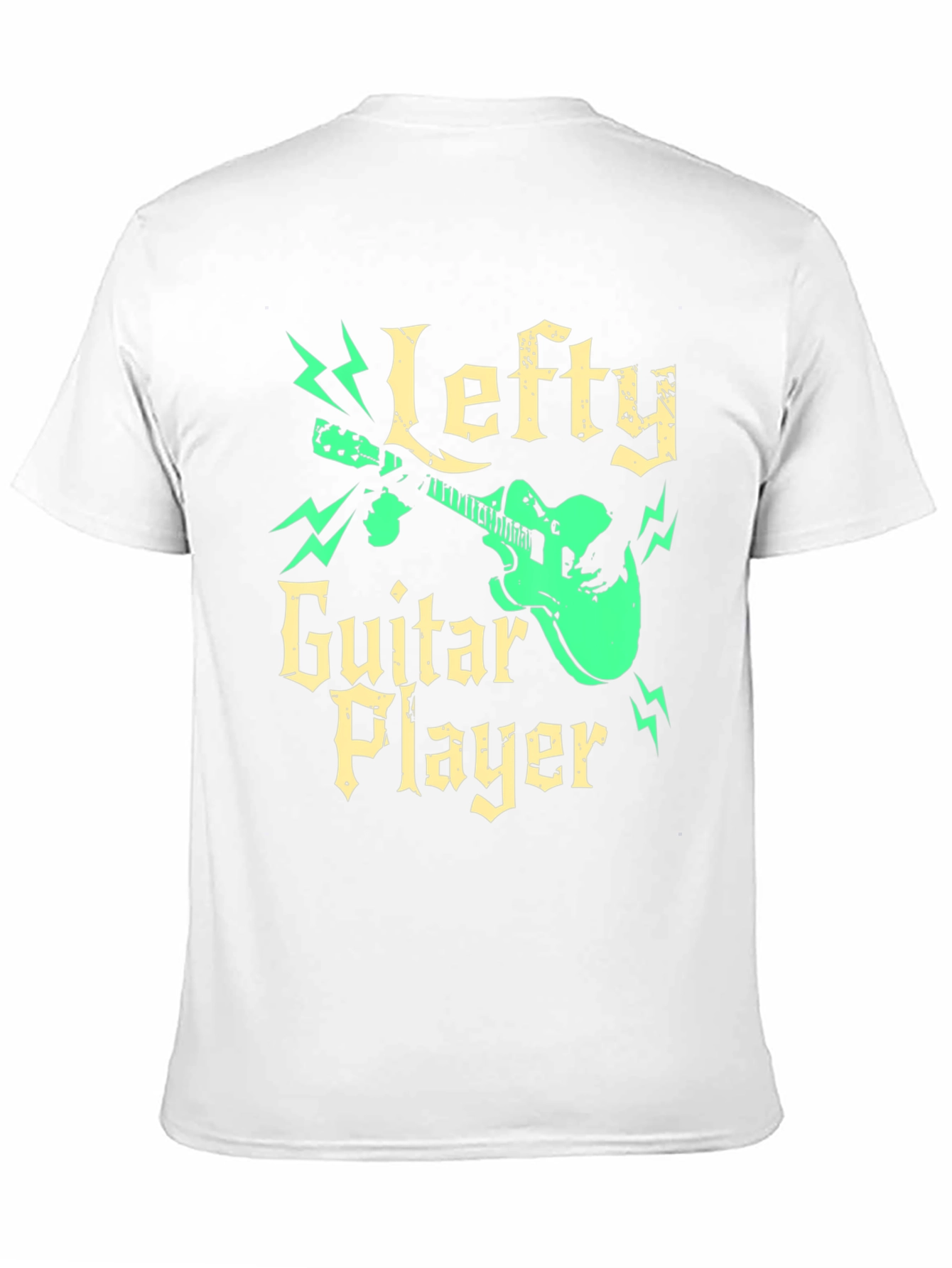Black Lefty Guitar Player Black Graphic Tee view 11