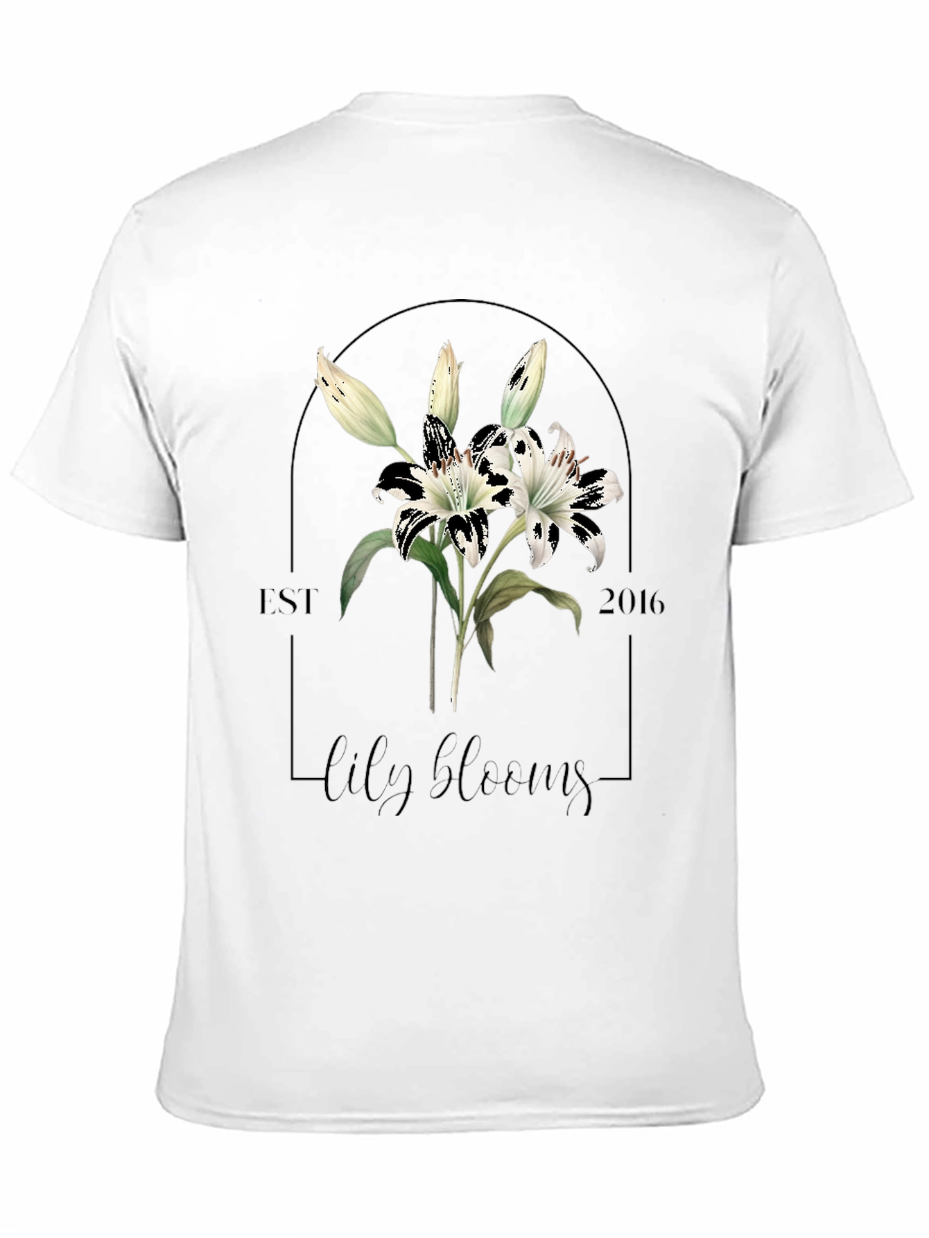 Black Lily Blooms Graphic Tee - Black view 11
