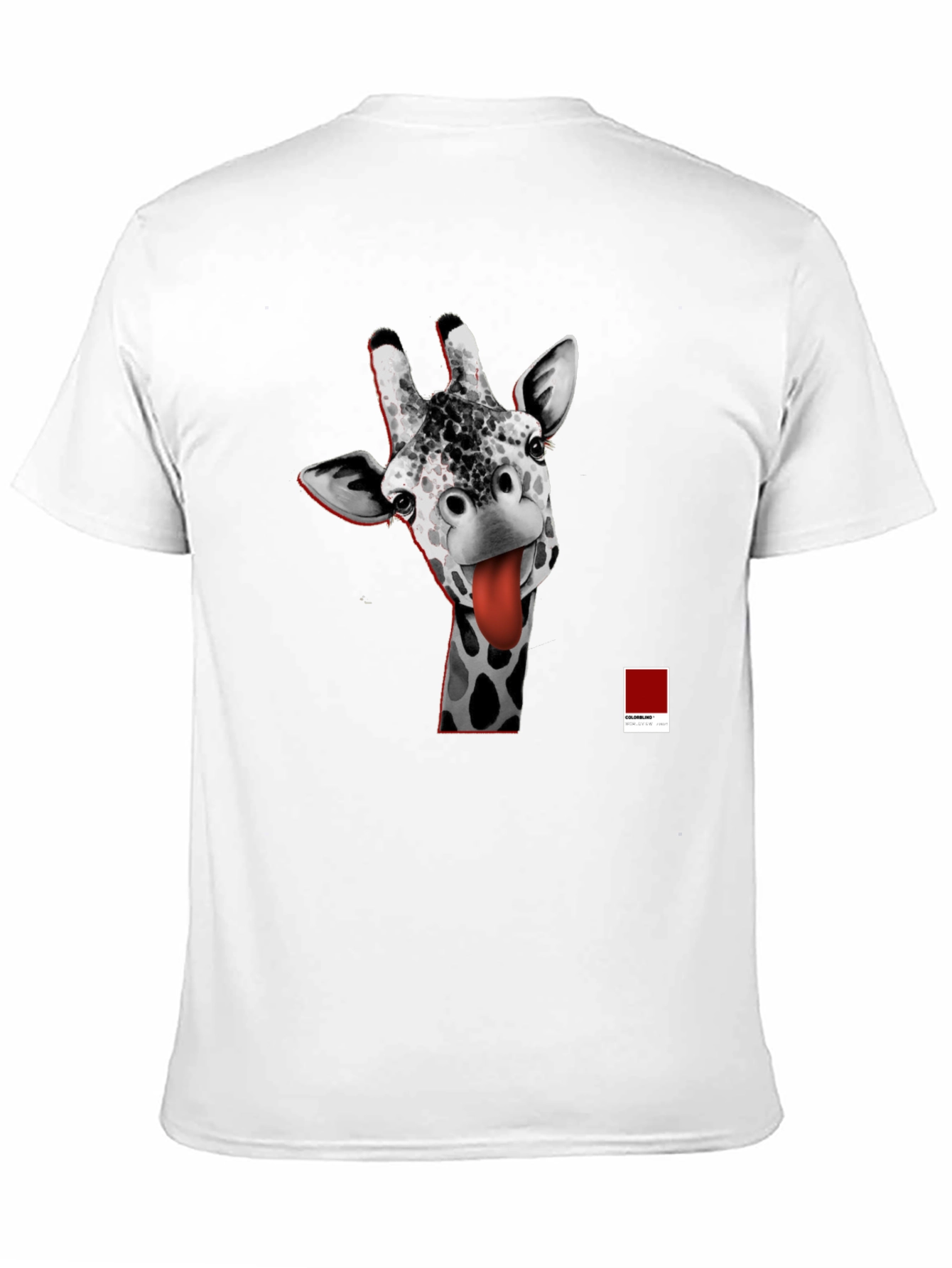Black Giraffe Tongue T-Shirt - Funny Graphic Tee view 11