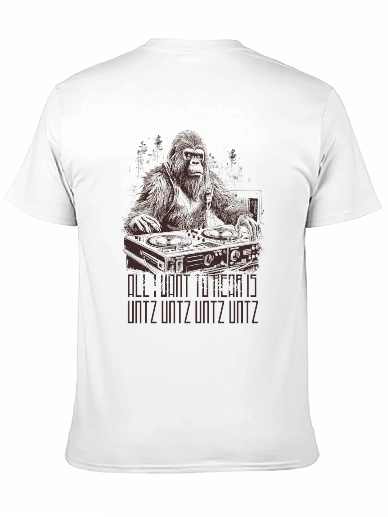 Black DJ Bigfoot Graphic Tee - Untz Untz Untz view 11