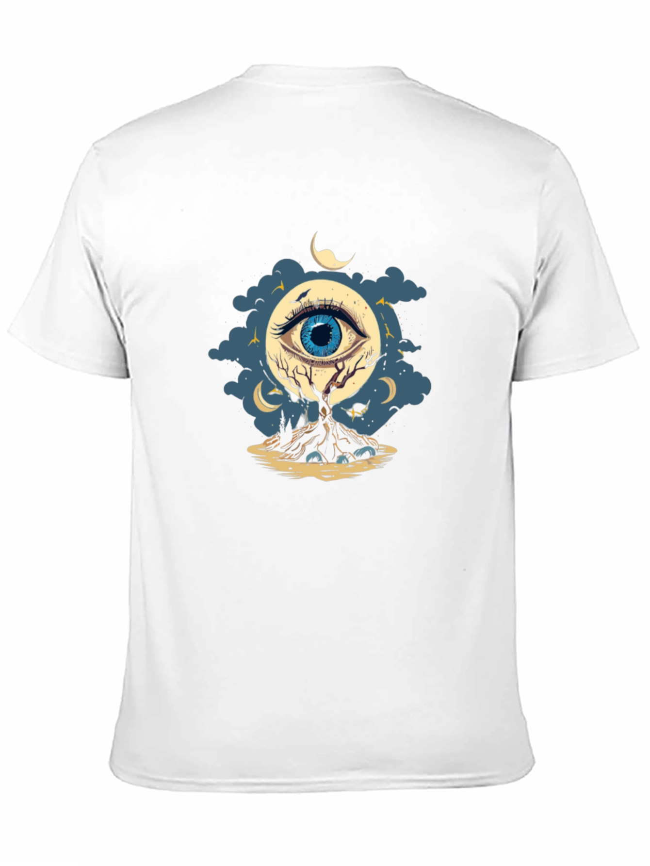 Black Eye of the Night Graphic T-Shirt - Black view 11