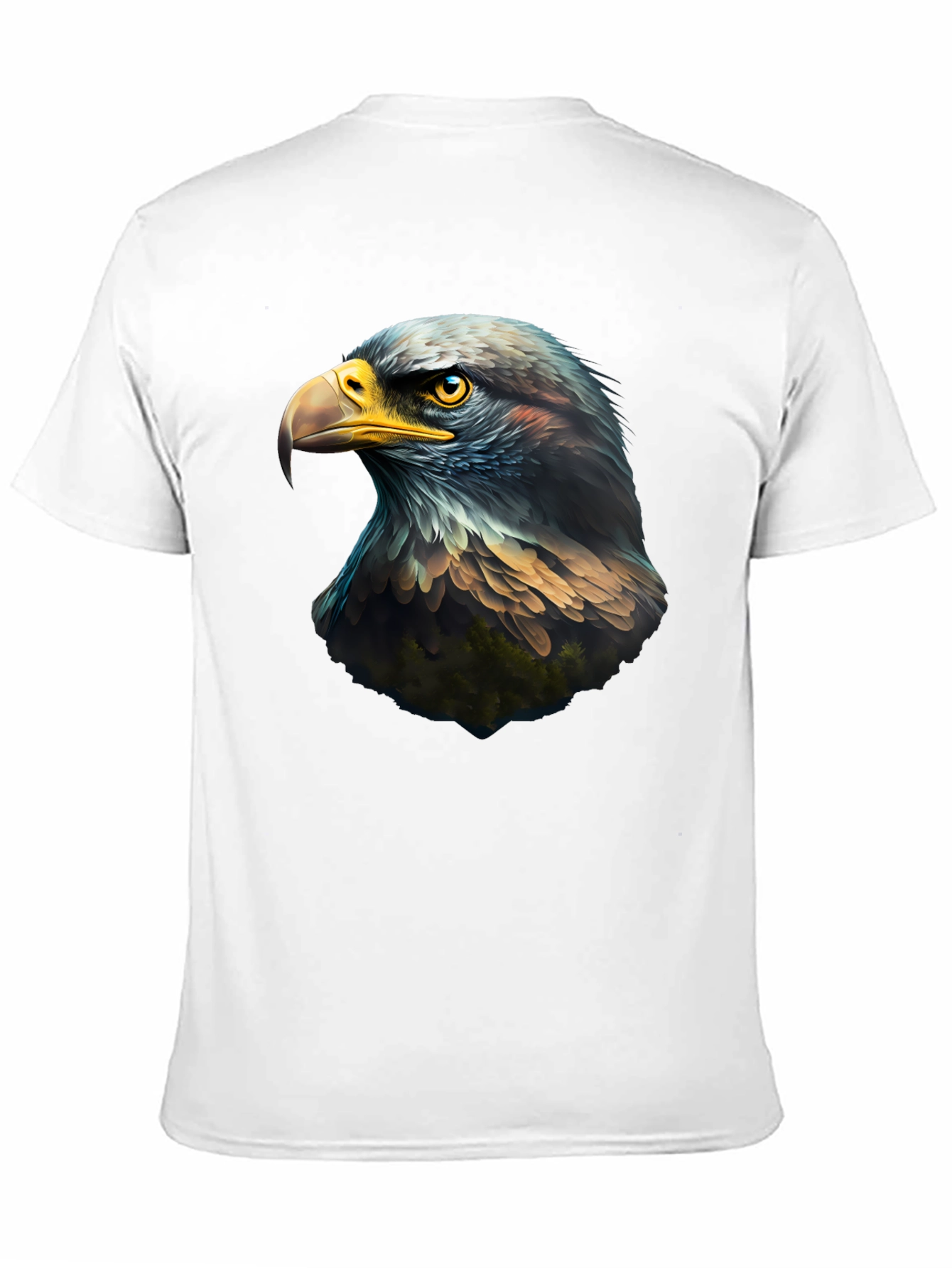 Black Eagle Head Graphic Black T-Shirt view 11