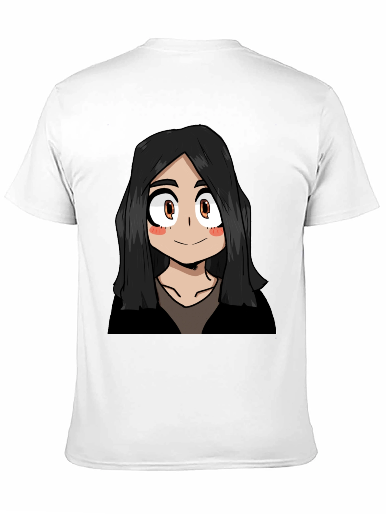 Black Anime Girl Graphic Black T-Shirt view 11