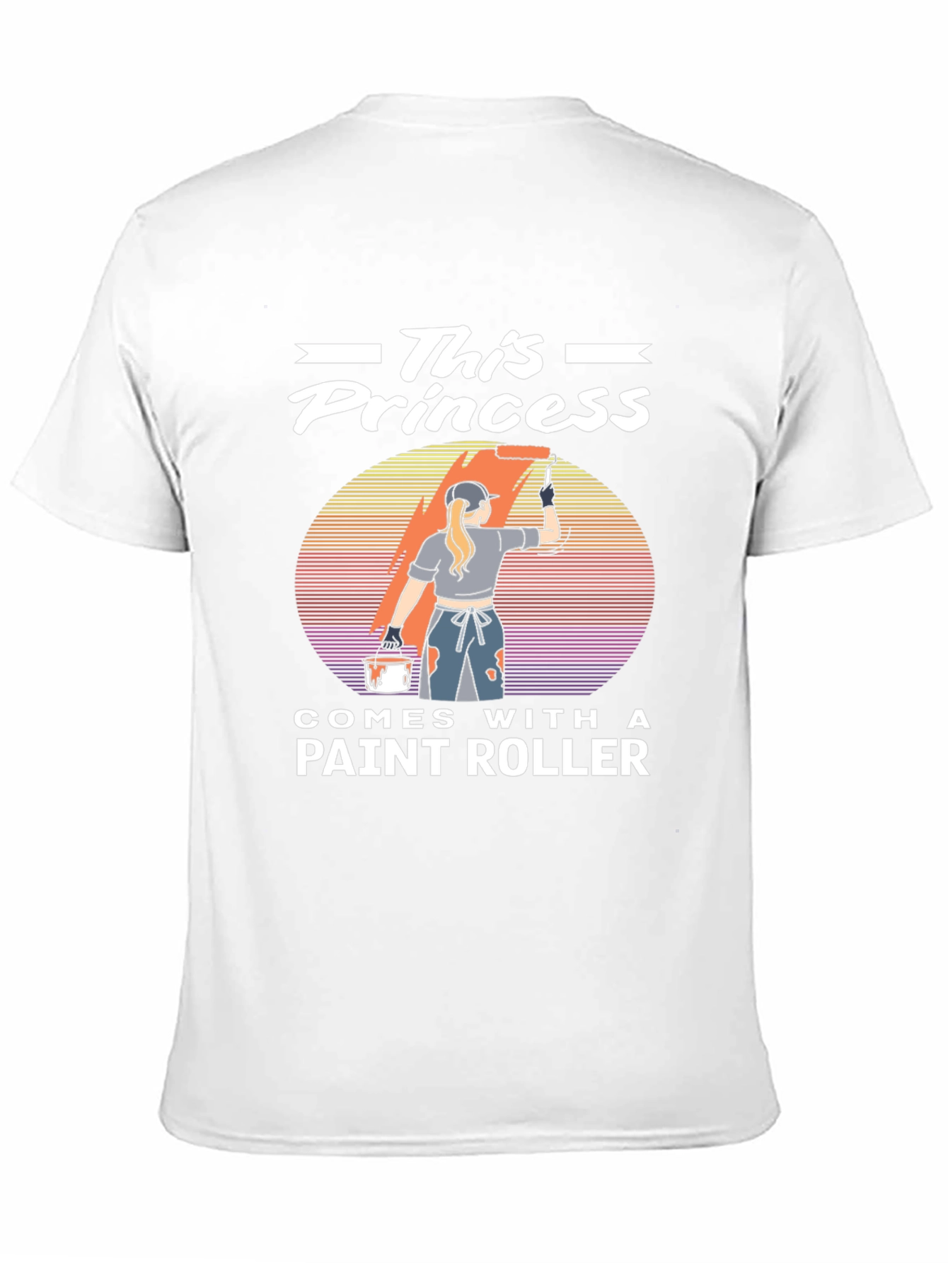 Black This Princess Comes With A Paint Roller T-Shirt view 11