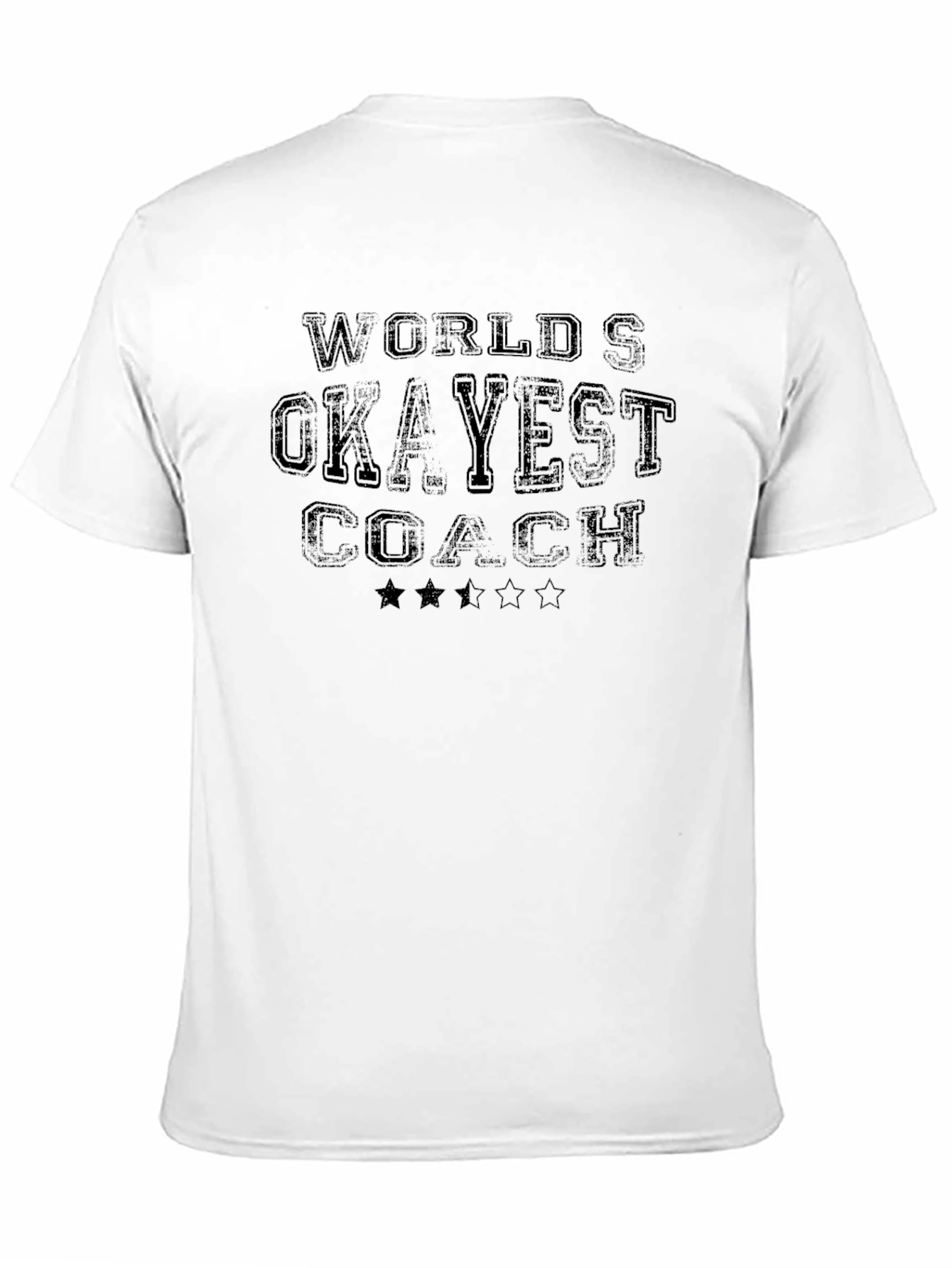 Black World's Okayest Coach Funny Graphic Tee view 11