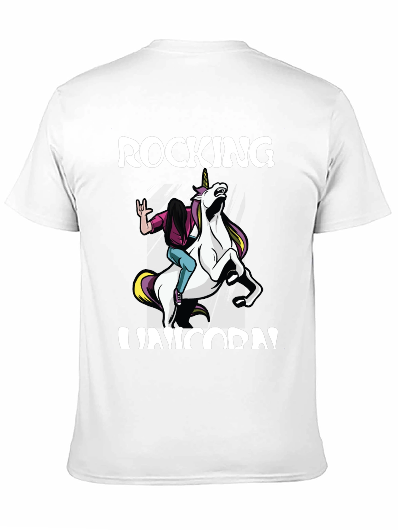 Black Rocking Unicorn Graphic Tee view 11