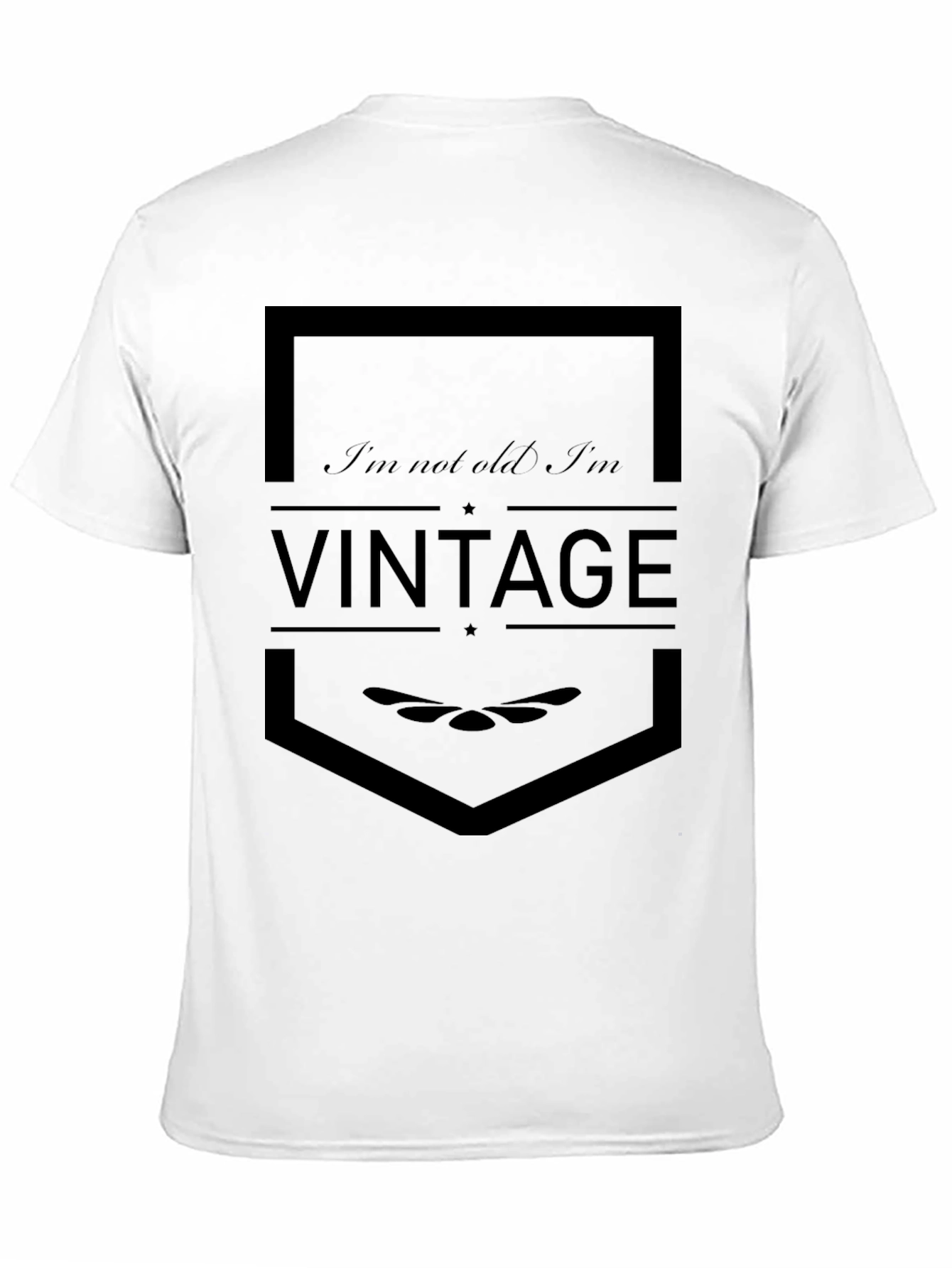 Black Vintage Style Graphic Tee - Not Old, Classic! view 11