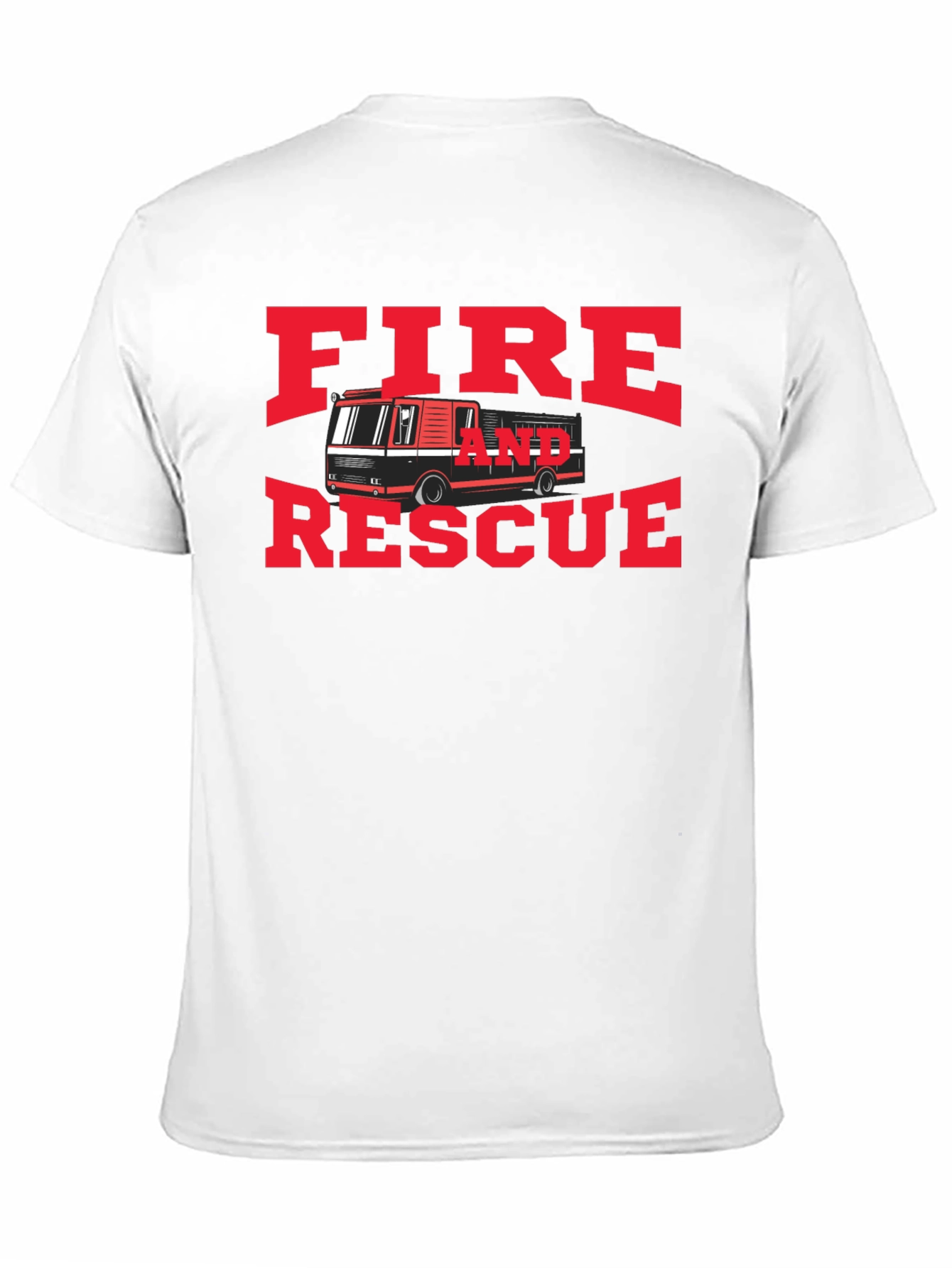 Black Fire and Rescue Graphic T-Shirt view 11