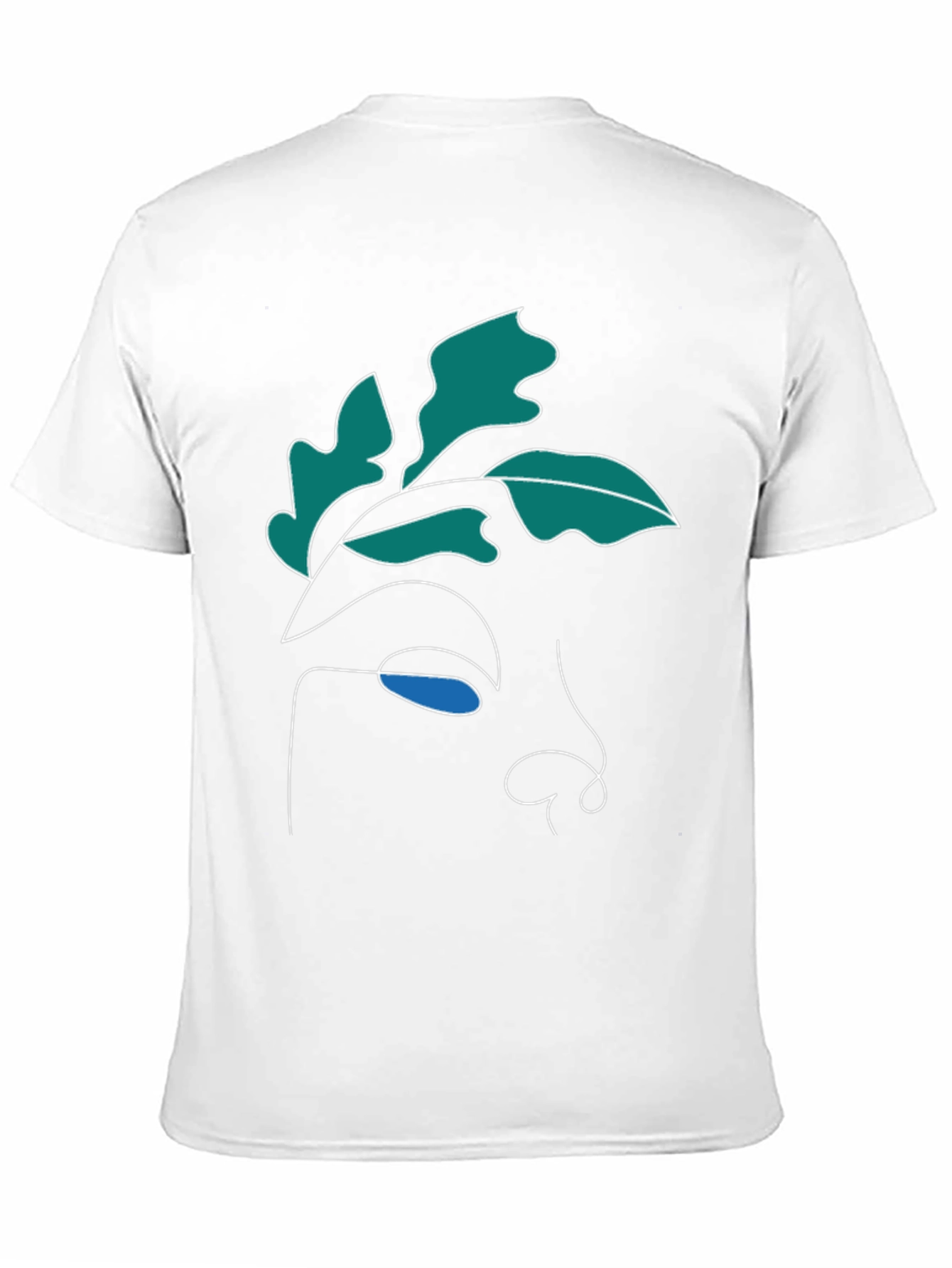 Black Abstract Face Graphic Tee - Modern Art Shirt view 11