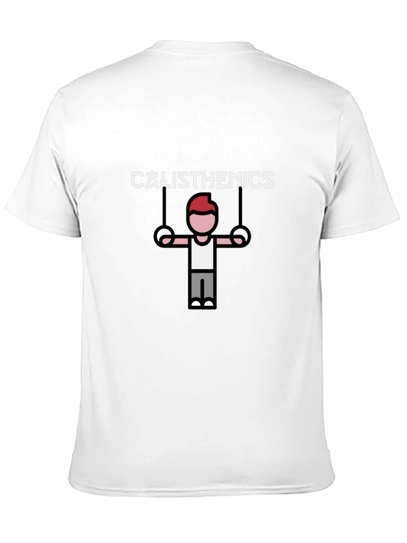 Black Calisthenics Black T-Shirt - Gym Rings Design view 11