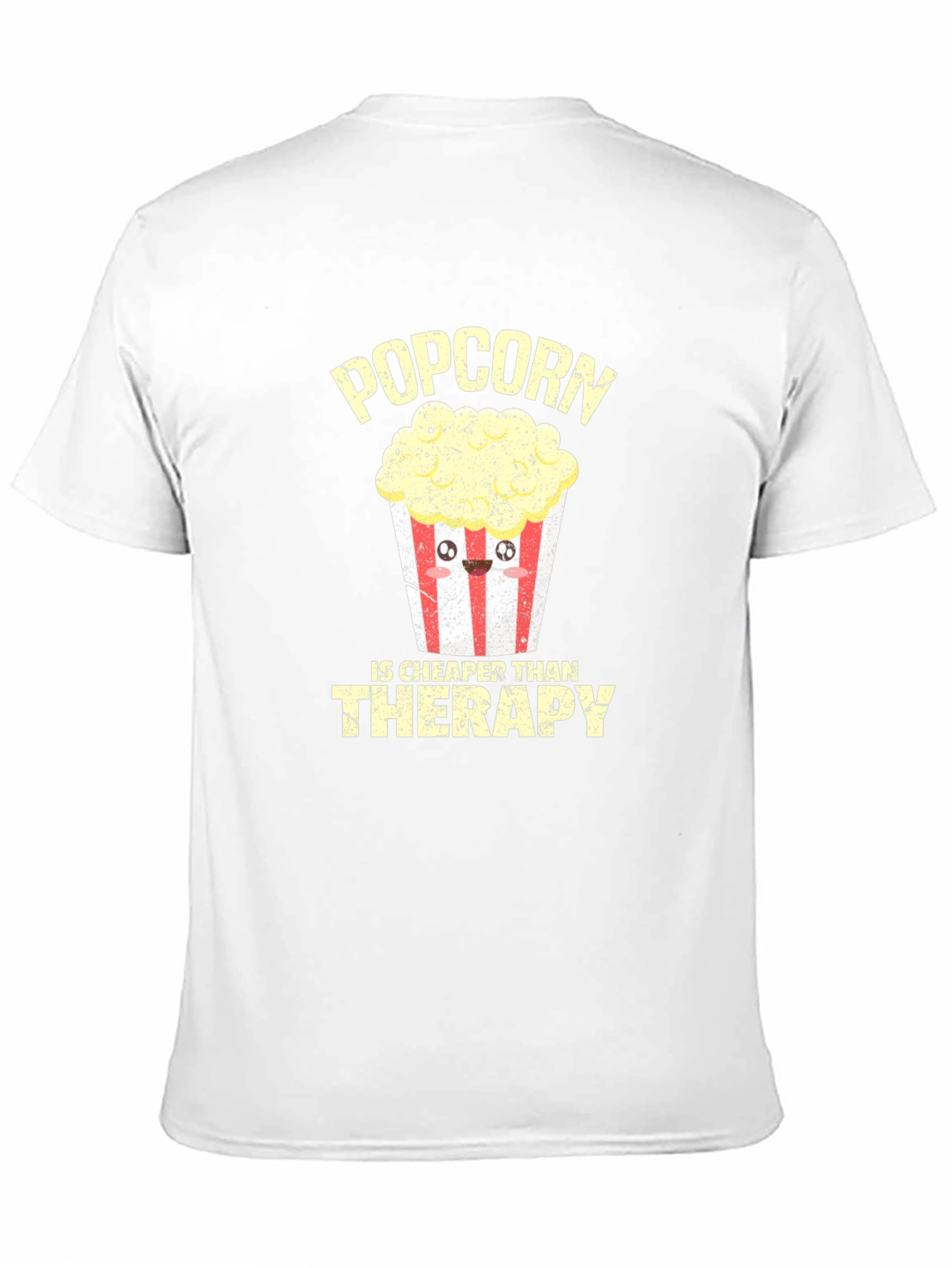 Black Popcorn Cheaper Than Therapy Graphic Tee view 11