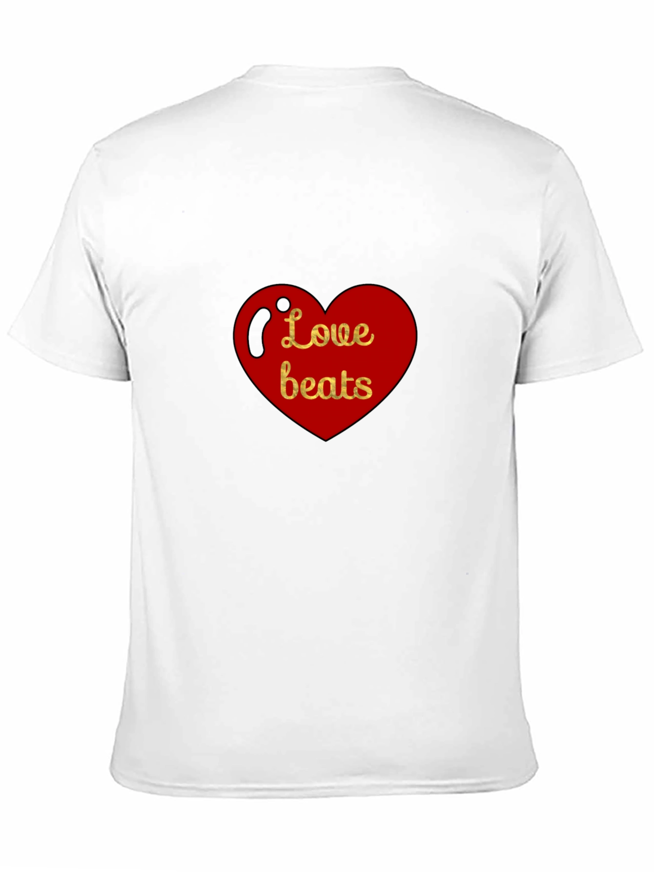 Black Love Beats Heart Graphic Black T-Shirt view 11