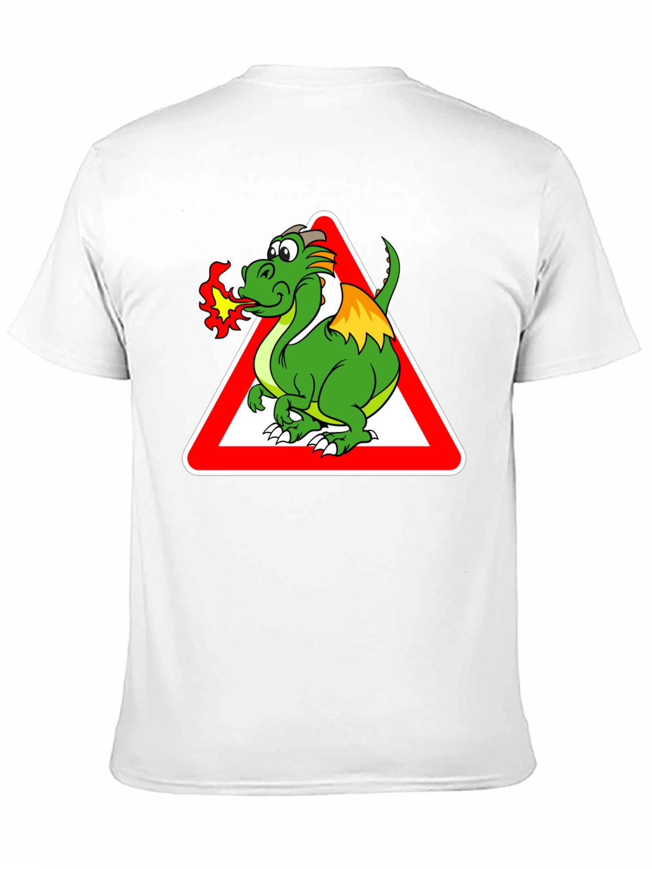 Black Dragon Warning Sign Graphic Tee - Black view 11