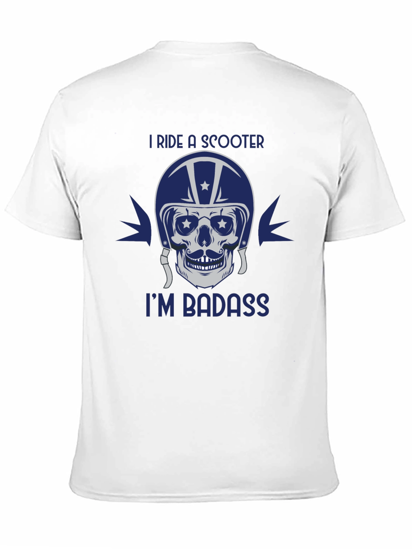 Black I Ride a Scooter, I'm Badass T-Shirt view 11