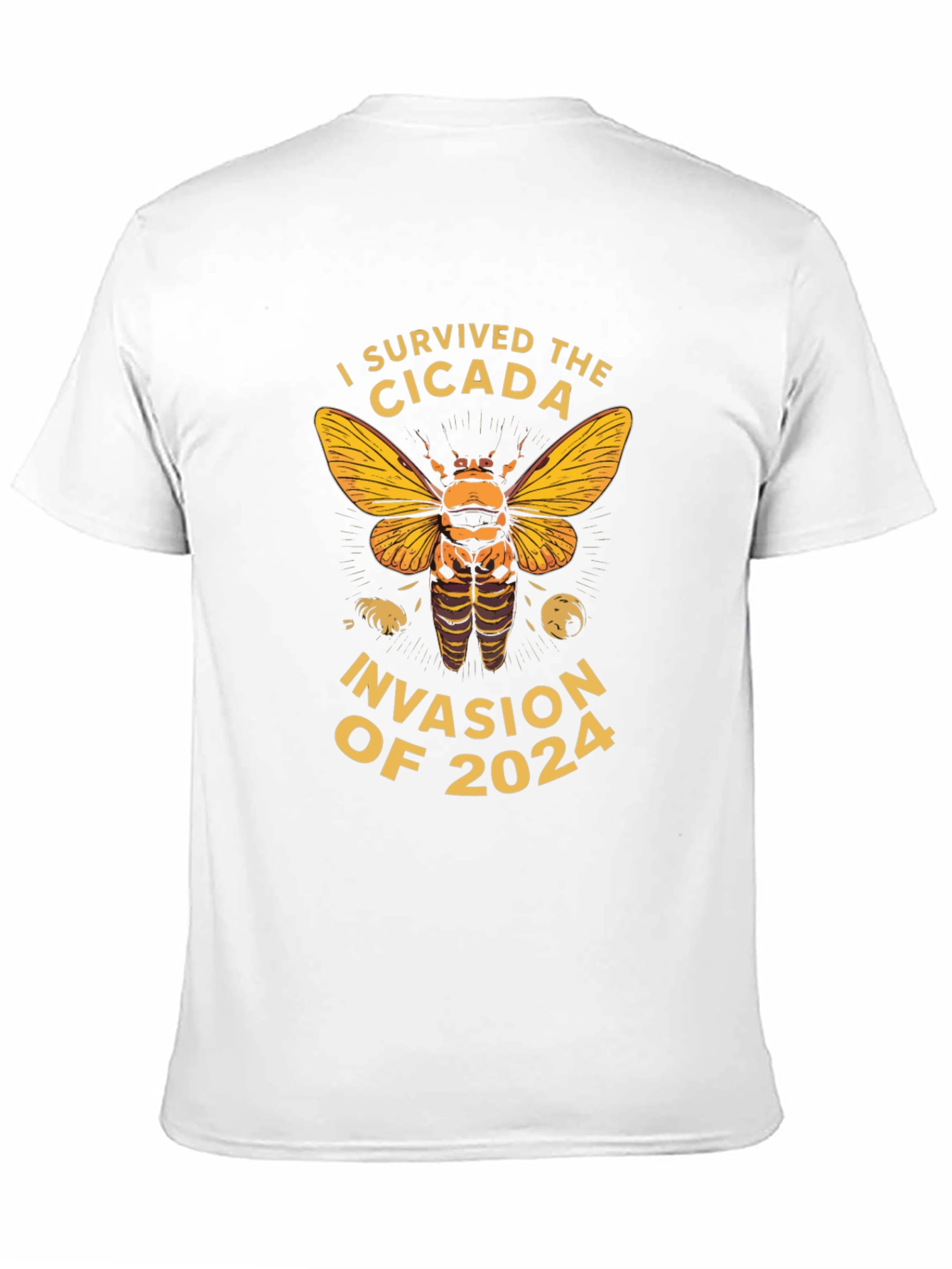 Black I Survived the Cicada Invasion of 2024 T-Shirt view 11