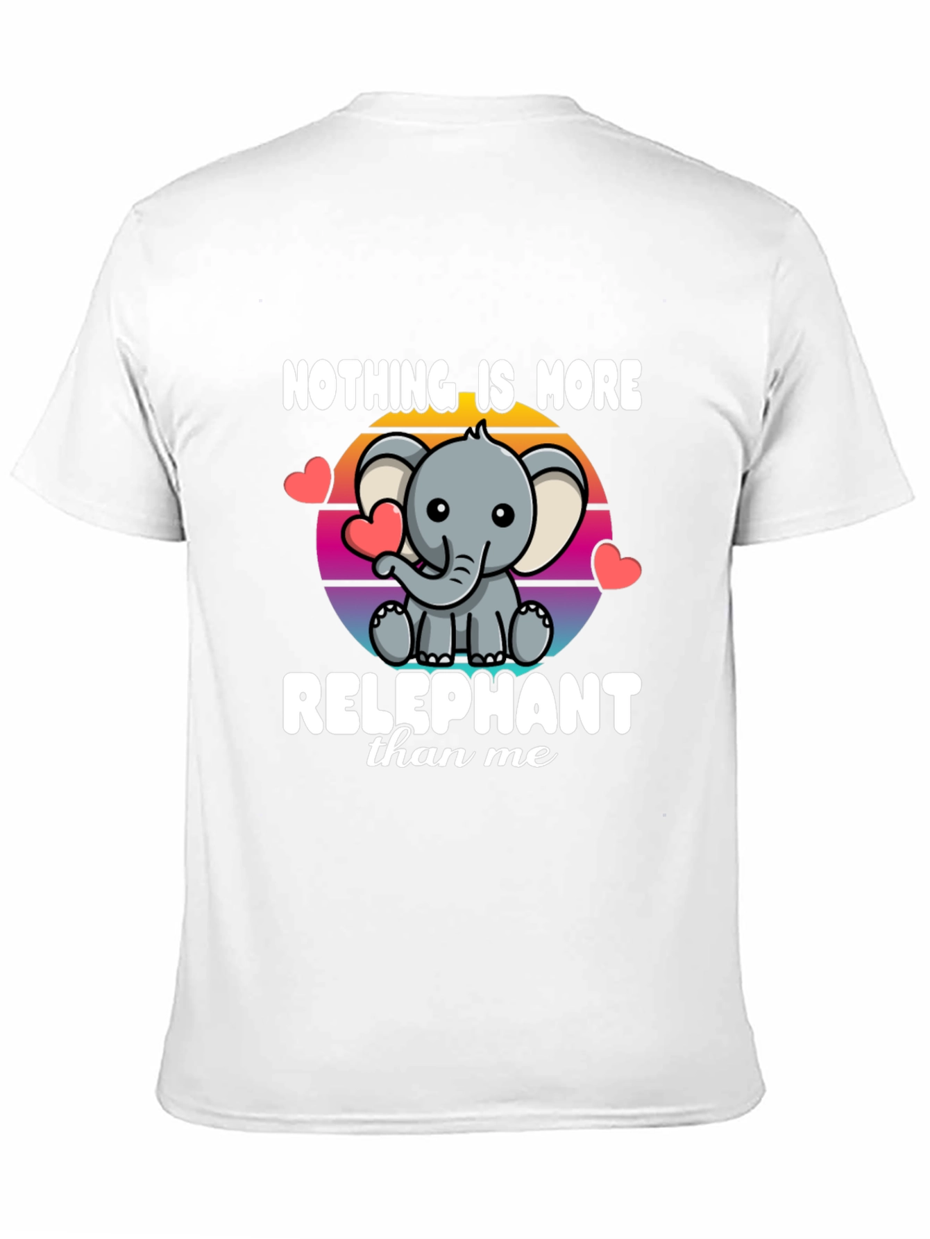Black Relephant T-Shirt - Cute Elephant Design view 11