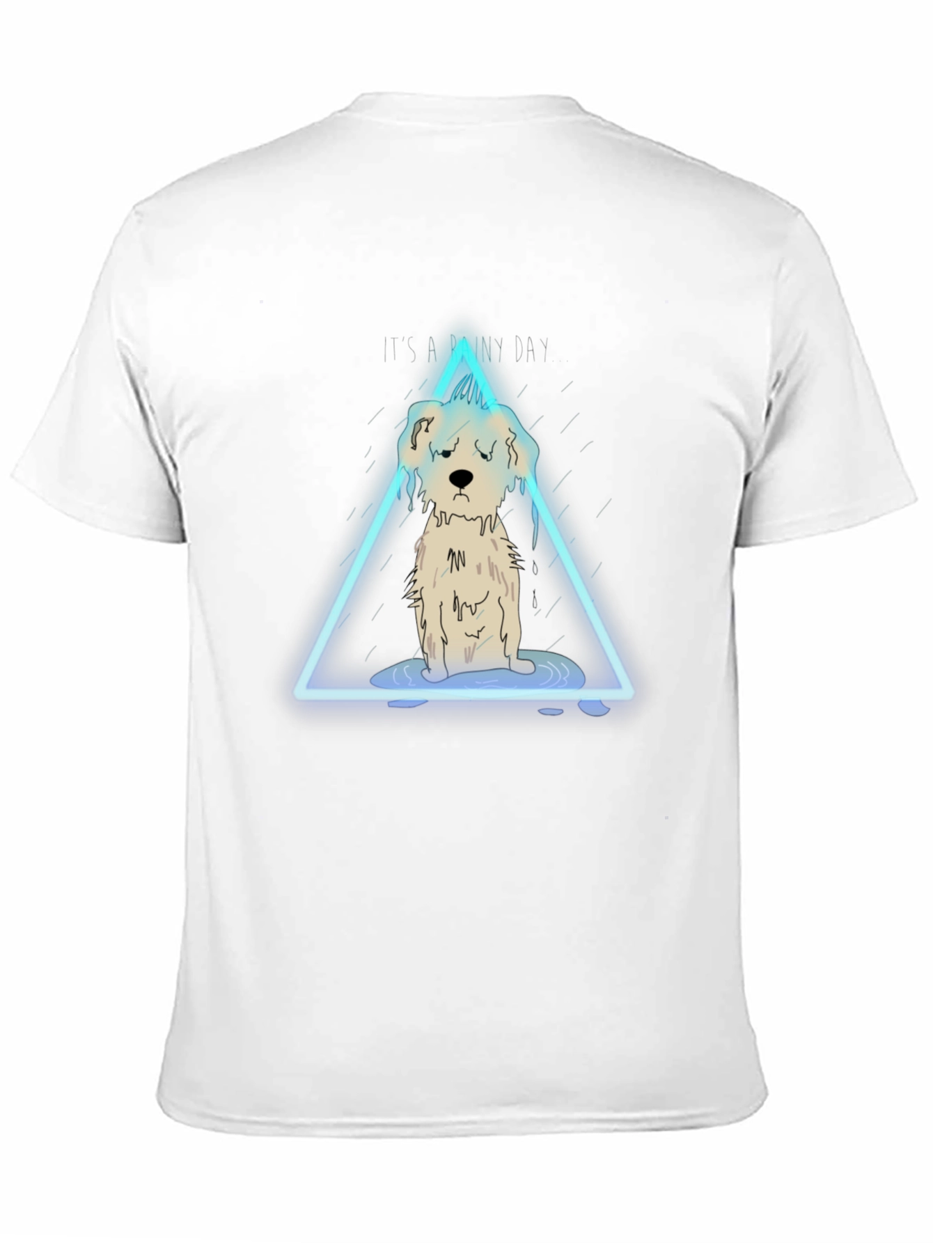 Black Sad Dog Graphic Tee - Rainy Day Vibes view 11