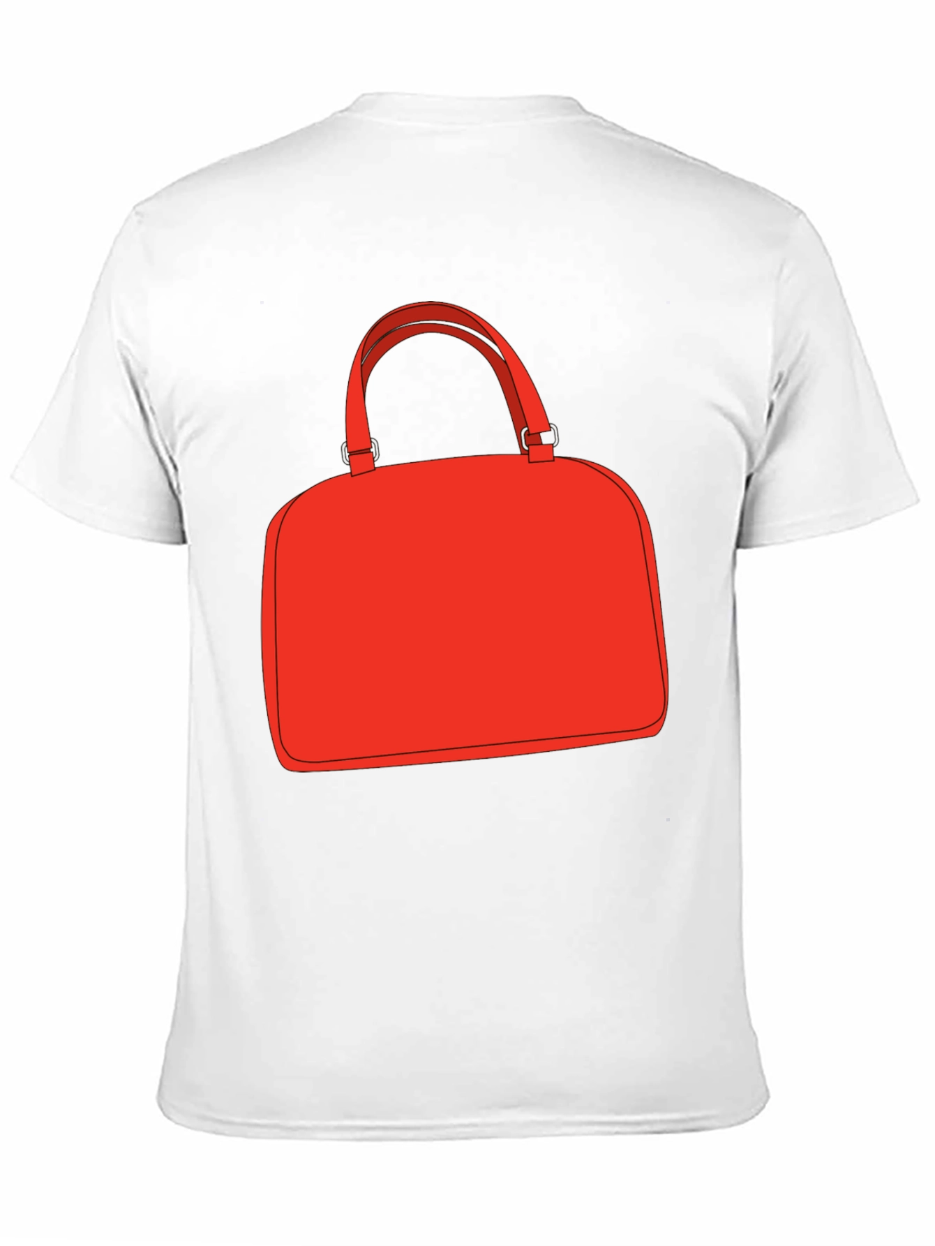 Black Red Bag Graphic Tee - Stylish Black T-Shirt view 11