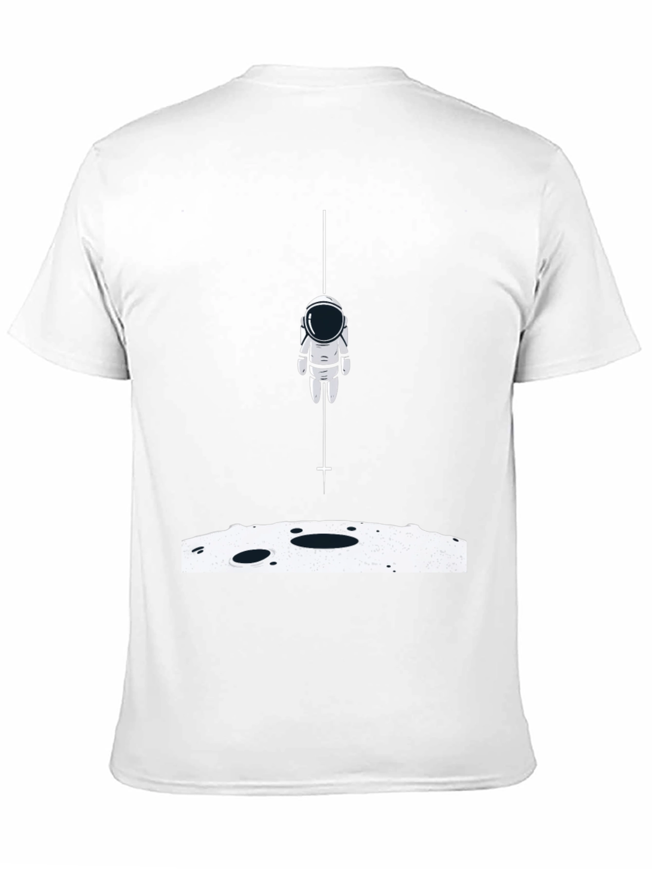 Black Astronaut Landing Graphic Tee - Black Cotton Blend view 11