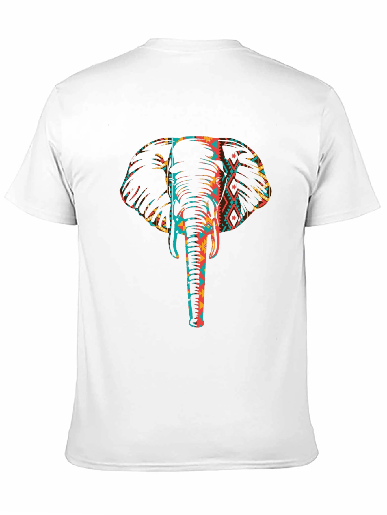 Black Elephant Tribal Design Graphic Tee view 11