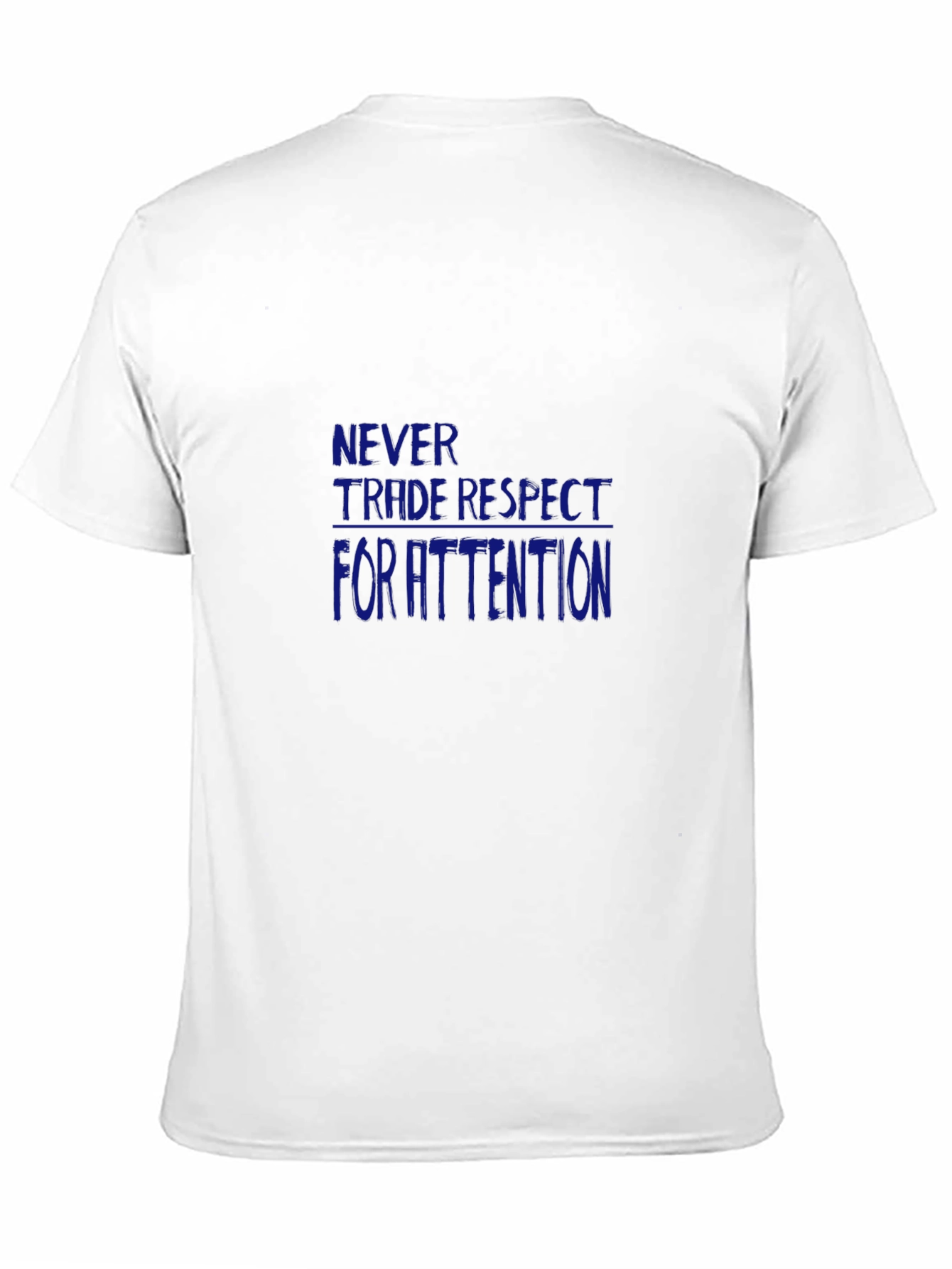 Black Men's Black Tee - Never Trade Respect for Attention view 11