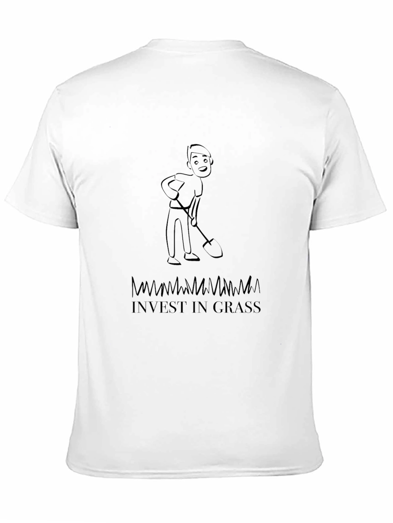 Black Invest in Grass Funny Gardener T-Shirt view 11