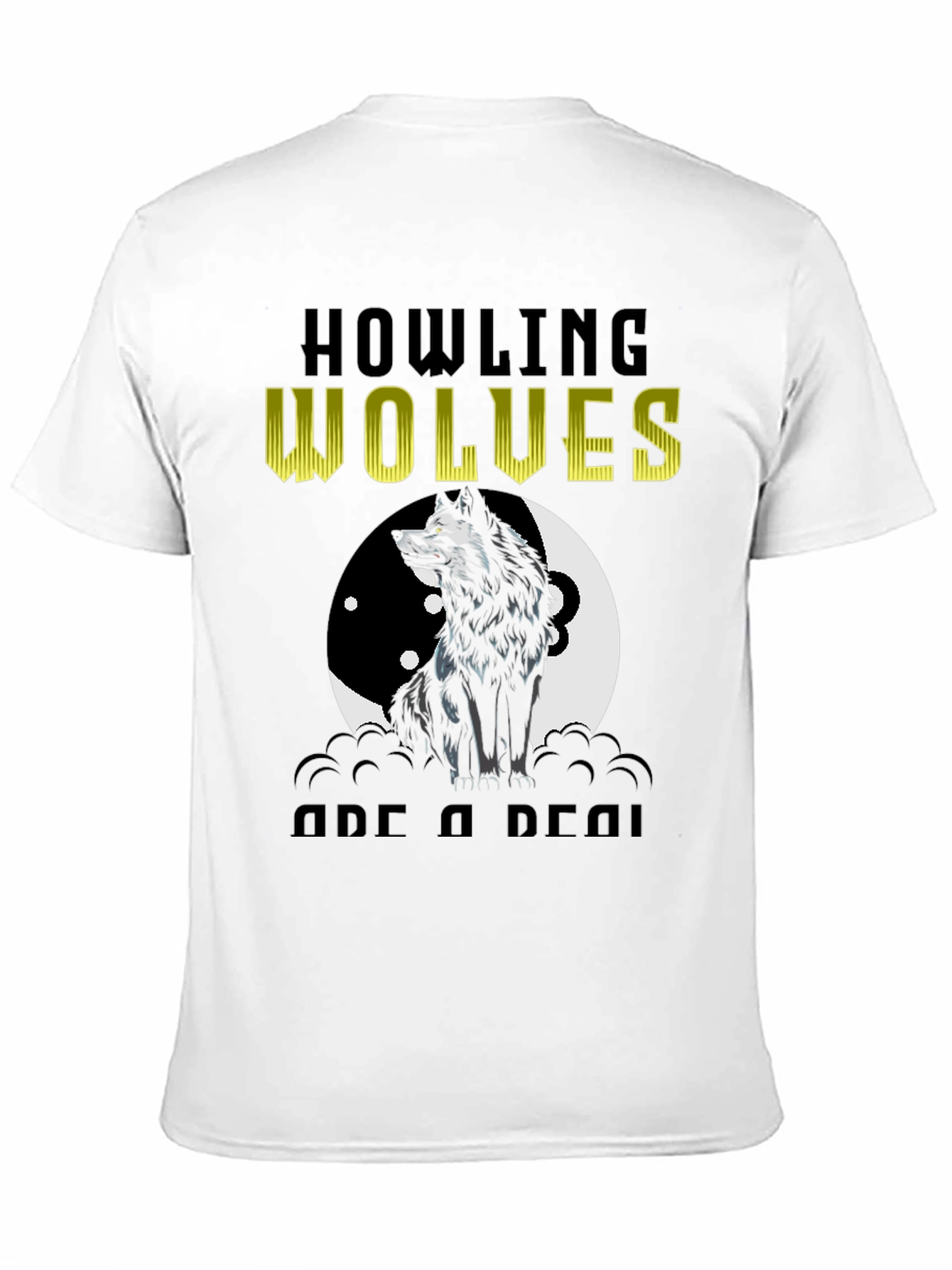 Black Howling Wolves Graphic Tee - Black T-Shirt view 11