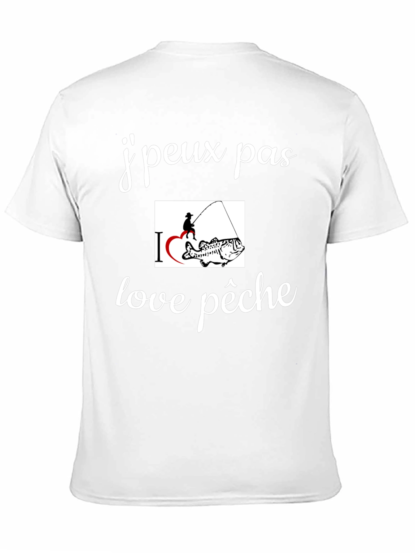 Fishing T-Shirt - "J'peux pas love pêche"  Graphic Tee - 11