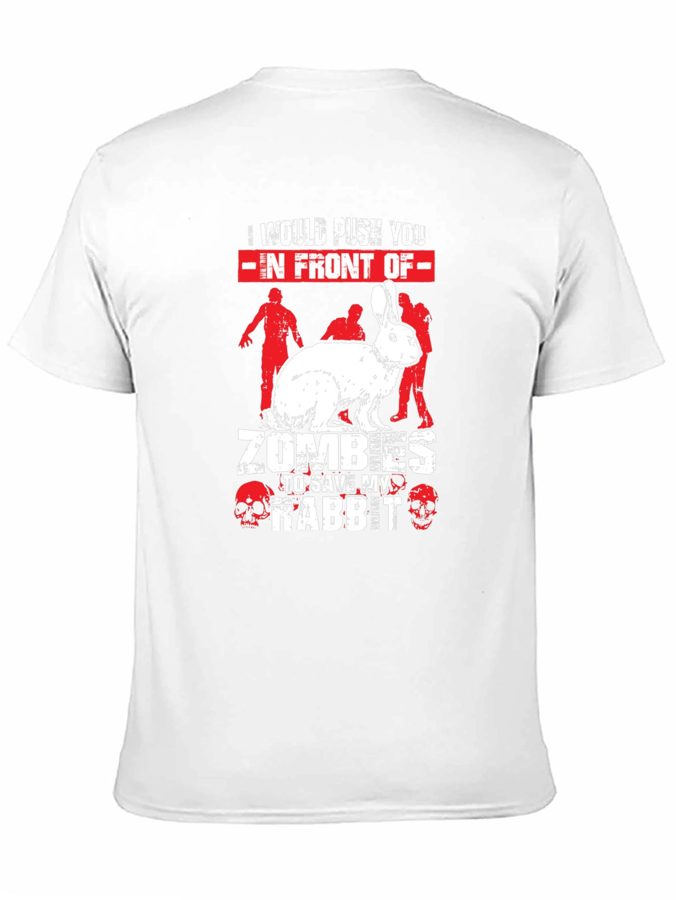 Black Zombie Rabbit Graphic Tee - Save My Rabbit! view 11