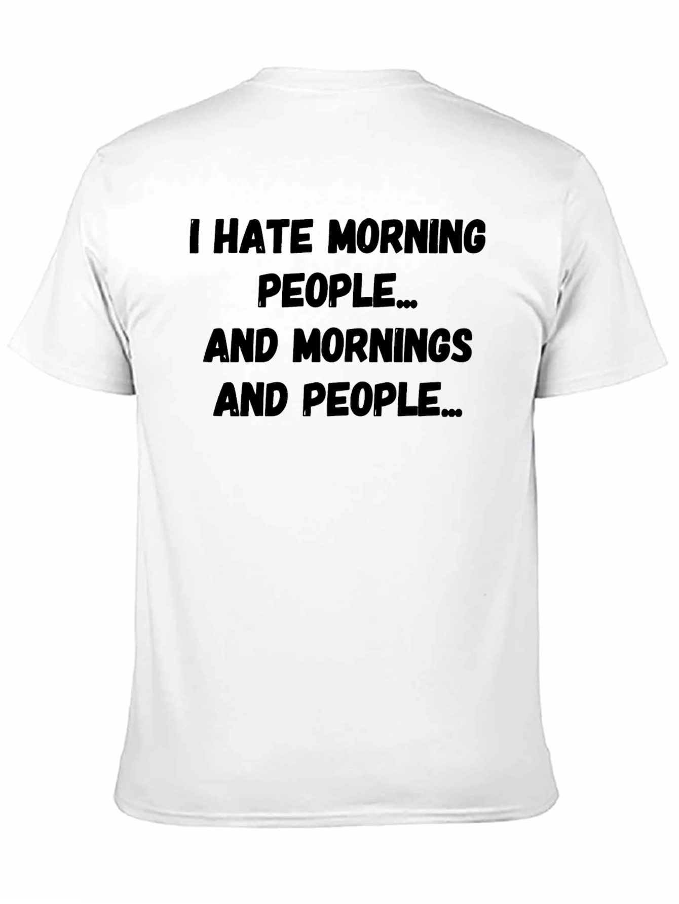 Black I Hate Morning People Graphic Tee view 11