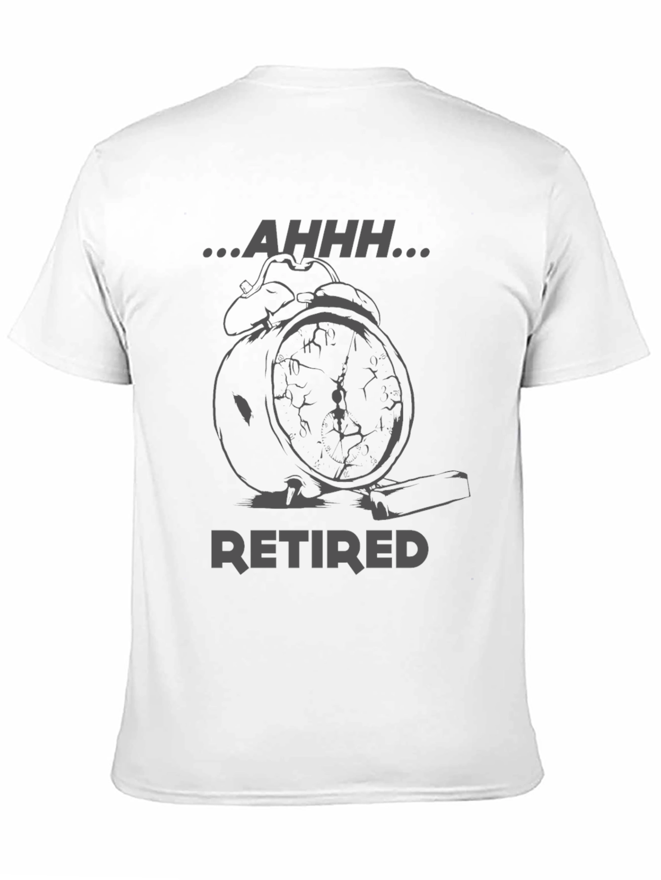 Black Retired Alarm Clock Graphic T-Shirt view 11