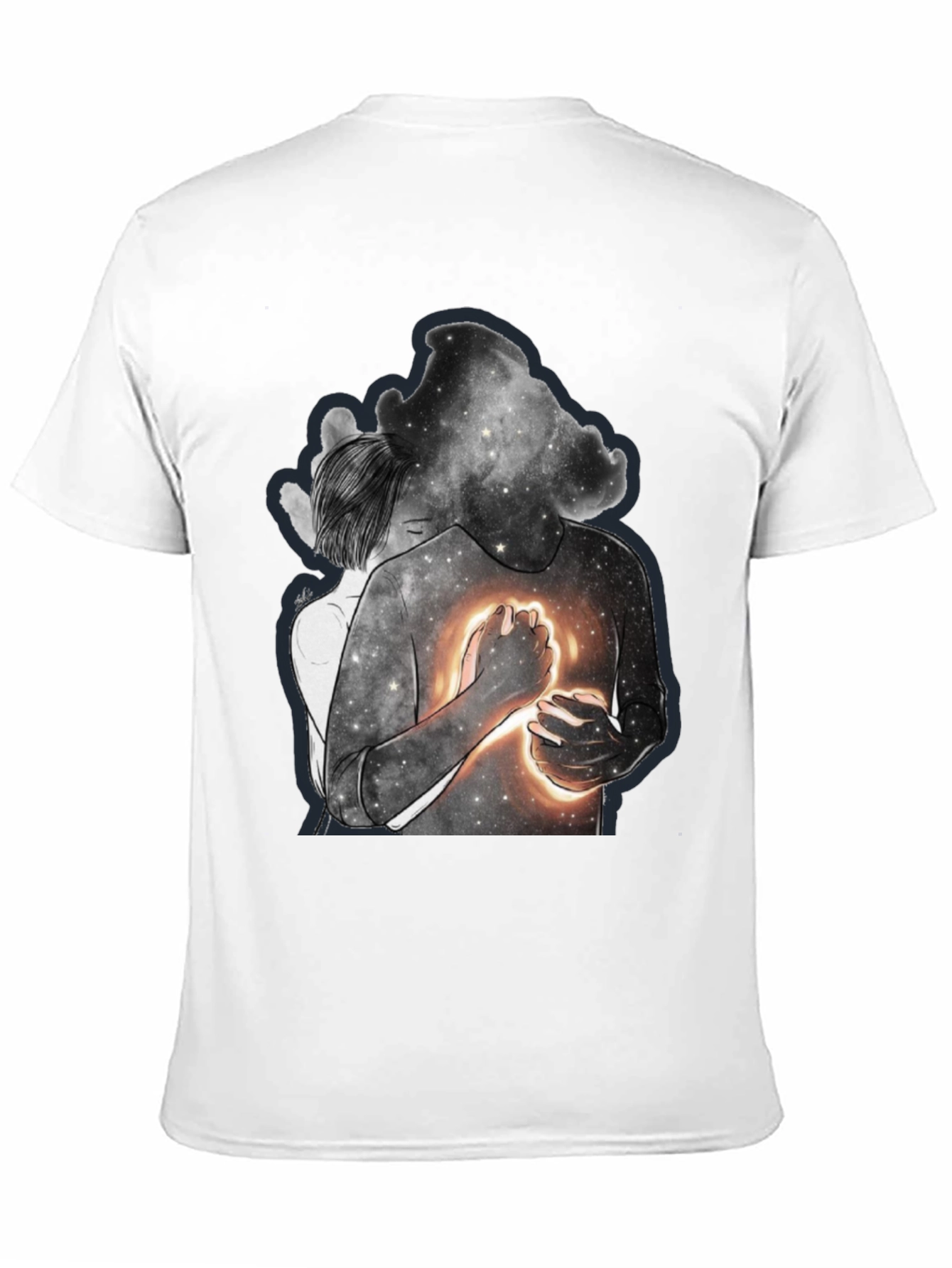 Celestial Embrace Graphic Tee - Modern Art Shirt - 11