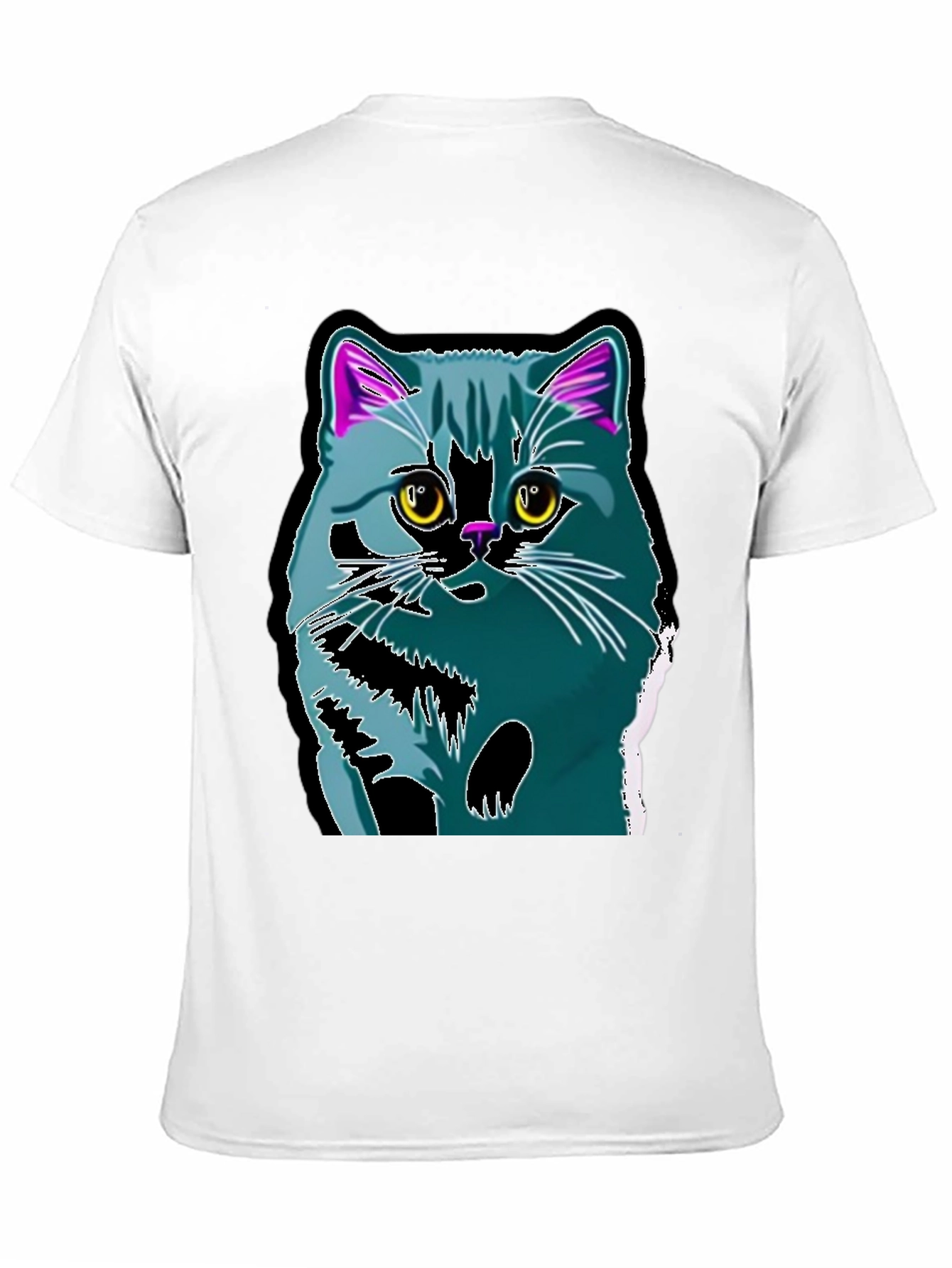 Black Cool Cat Graphic Tee - Men's Black T-Shirt view 11