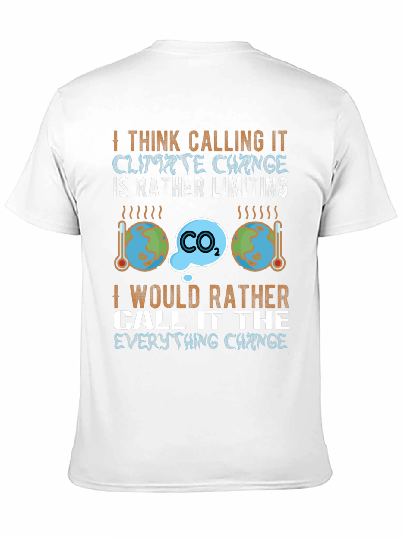 Black Climate Change Slogan Graphic T-Shirt view 11