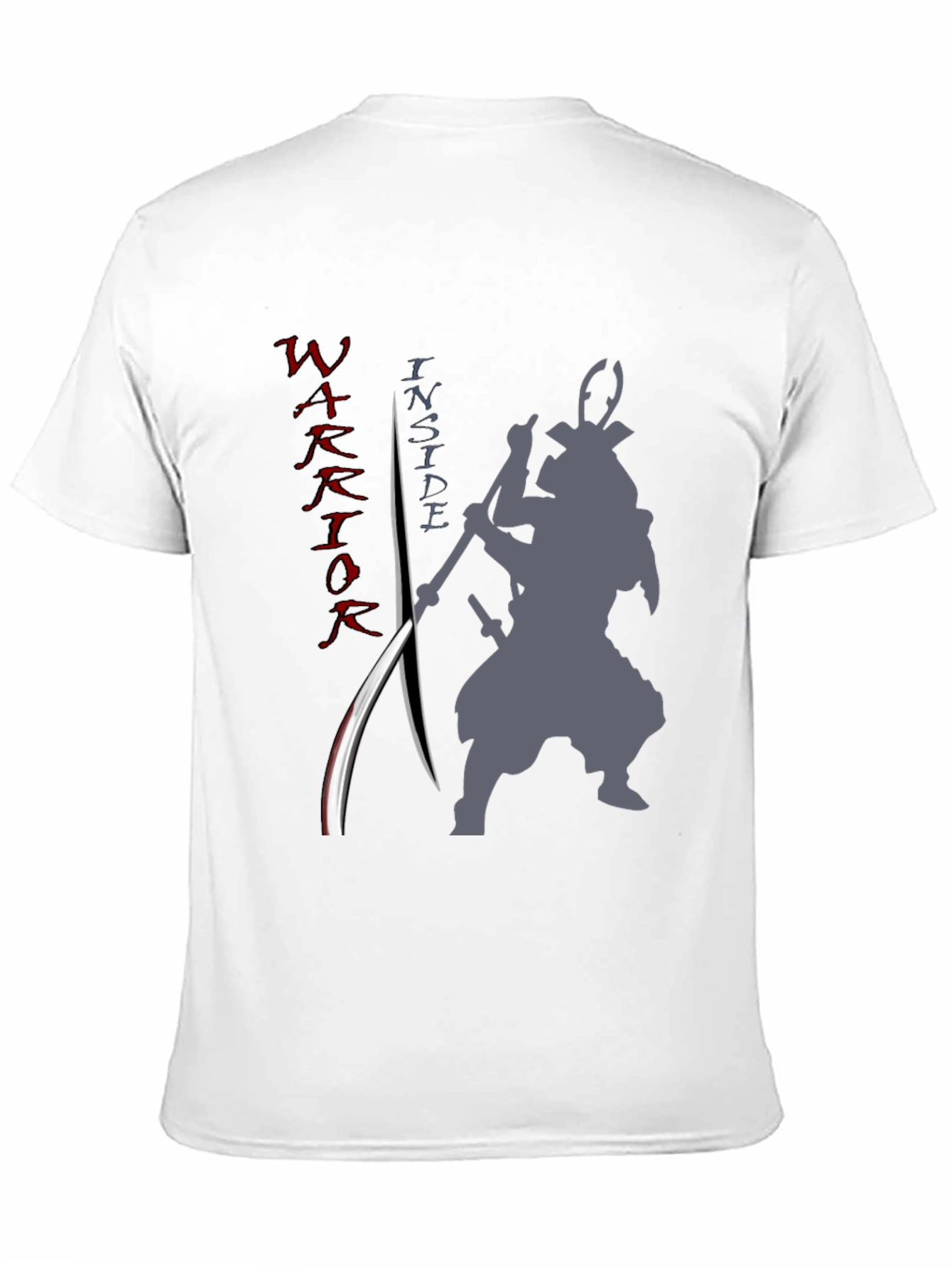 Black Warrior Inside Men's Graphic Tee - Samurai Design view 11