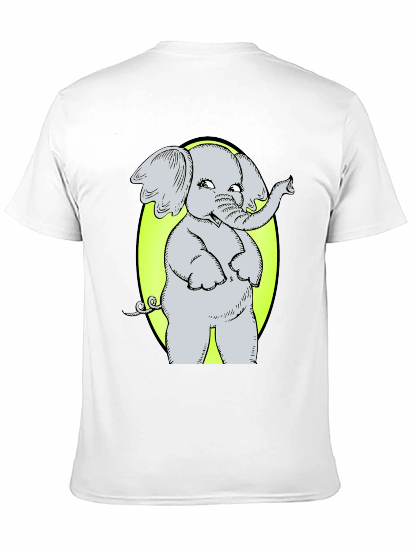 Black Elephant Graphic Tee - Cute Cartoon Design view 11