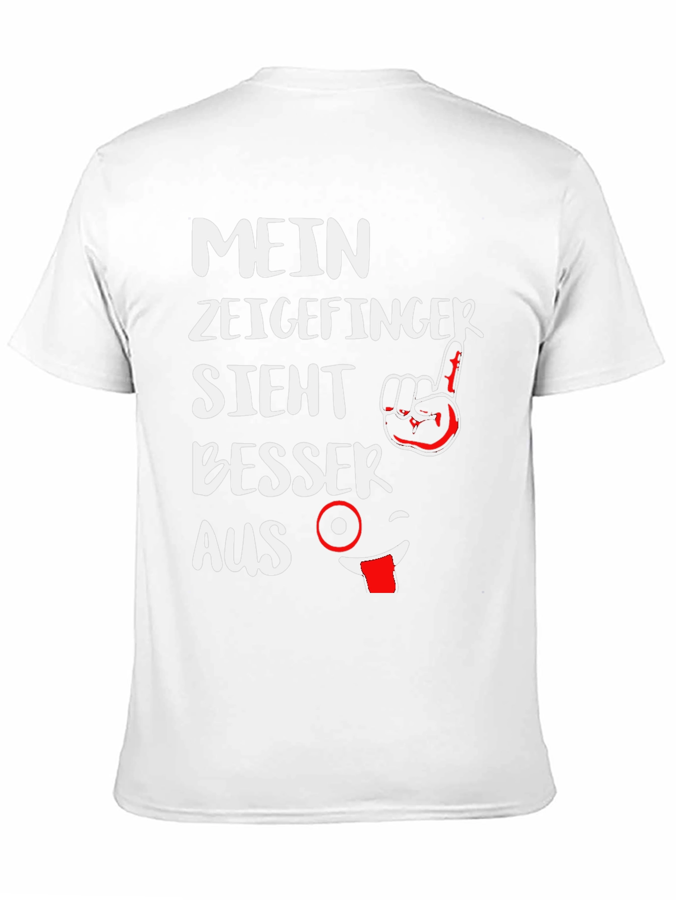 Black Funny German Graphic T-Shirt - Mein Zeigefinger Sieht Besser Aus view 11