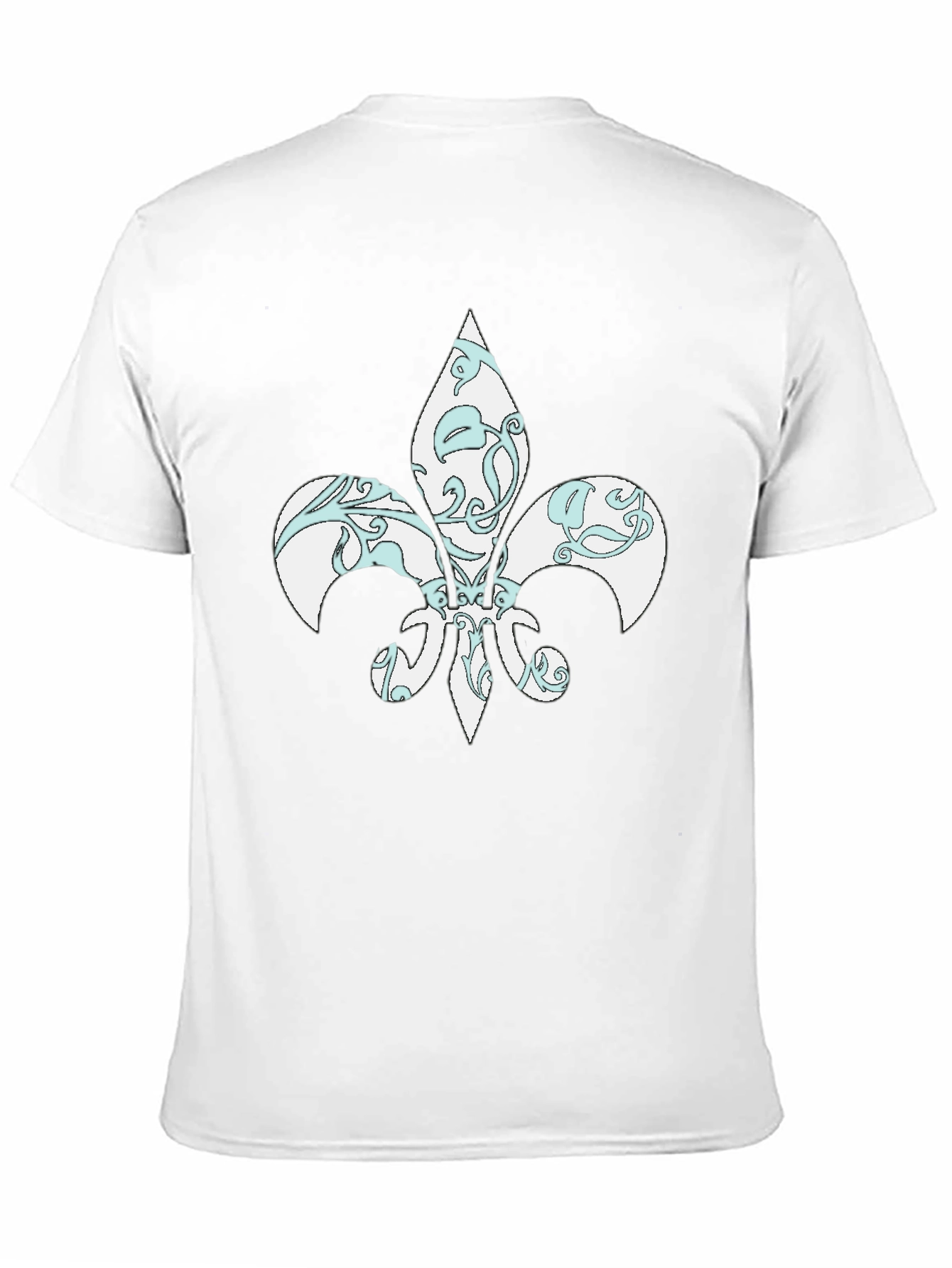 Black Black T-Shirt with Fleur-de-Lis Design view 11