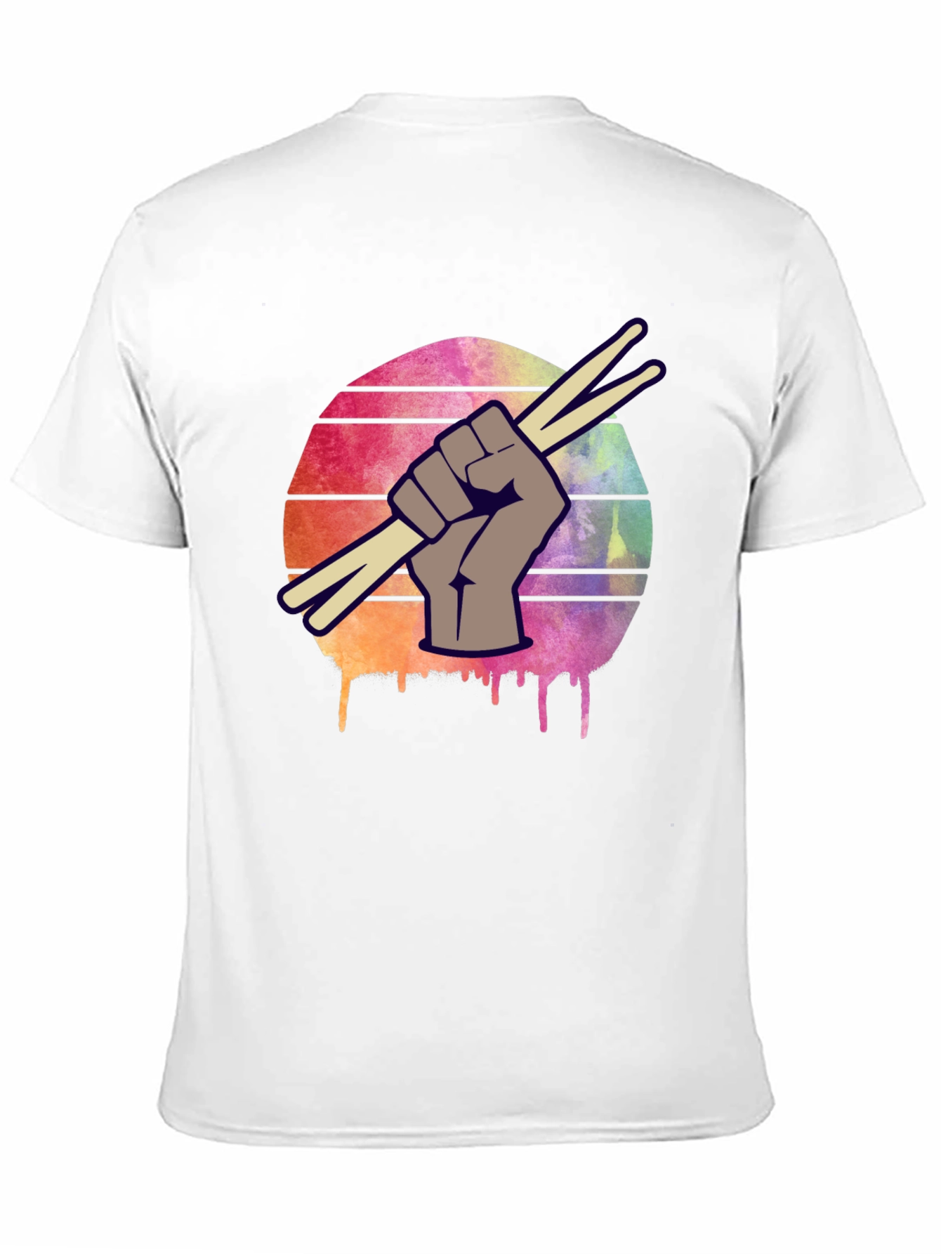 Black Drummer's Fist T-Shirt - Music Lover Tee view 11