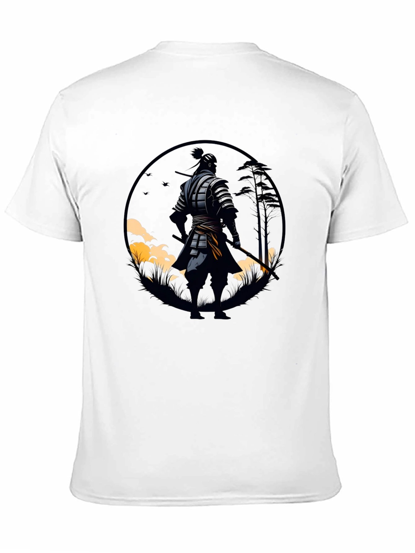 Black Samurai Warrior Graphic Tee - Stylish Black T-Shirt view 11