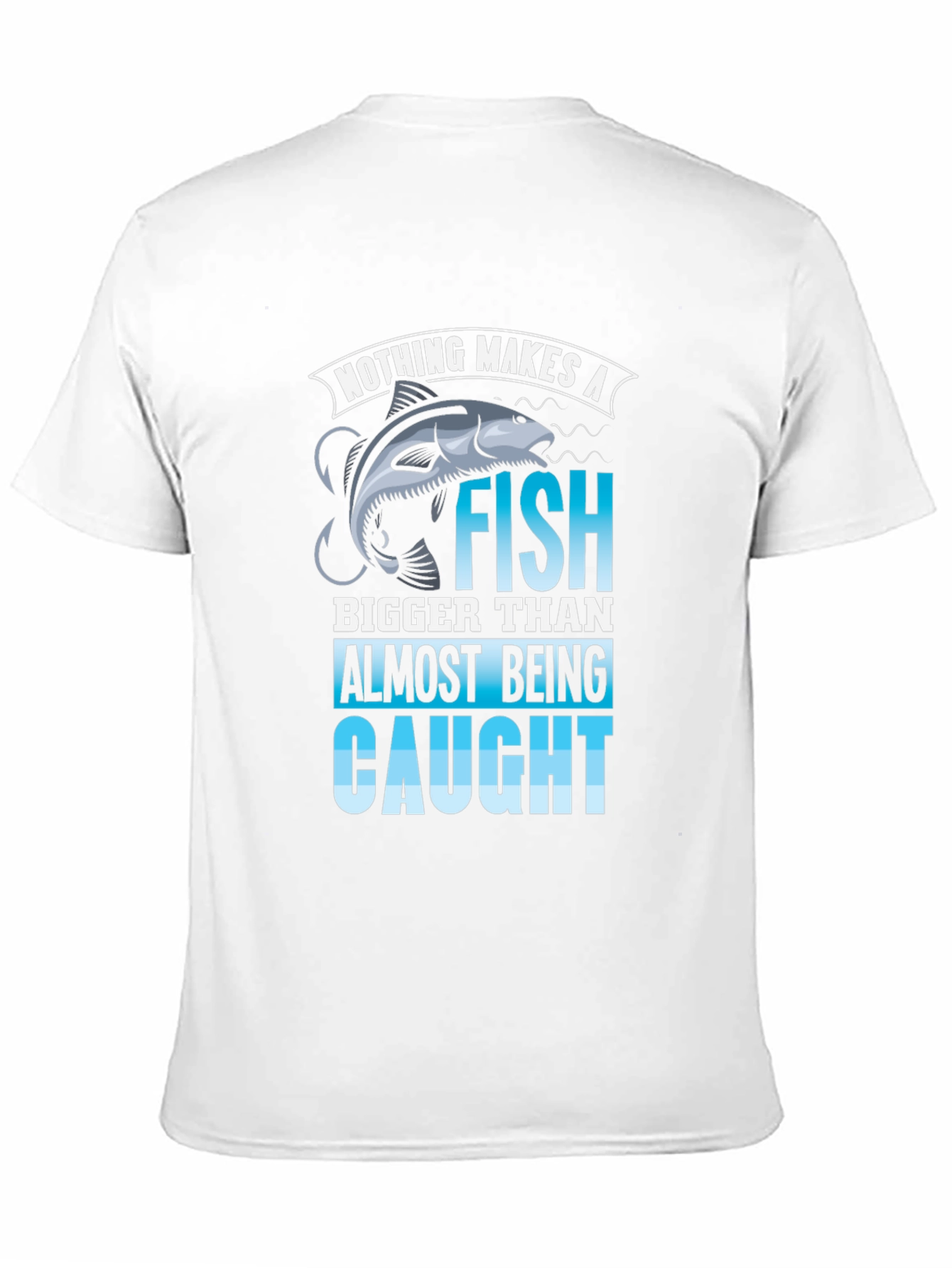 Black Fishing T-Shirt: Nothing Makes a Fish Bigger view 11