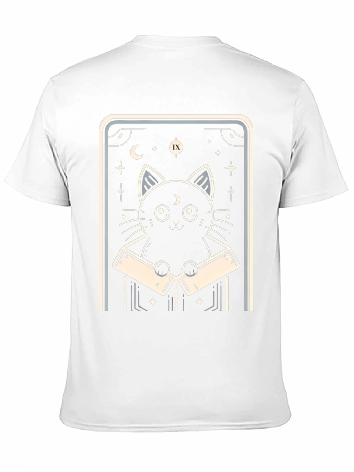 Black Mystic Cat Tarot Card T-Shirt view 11
