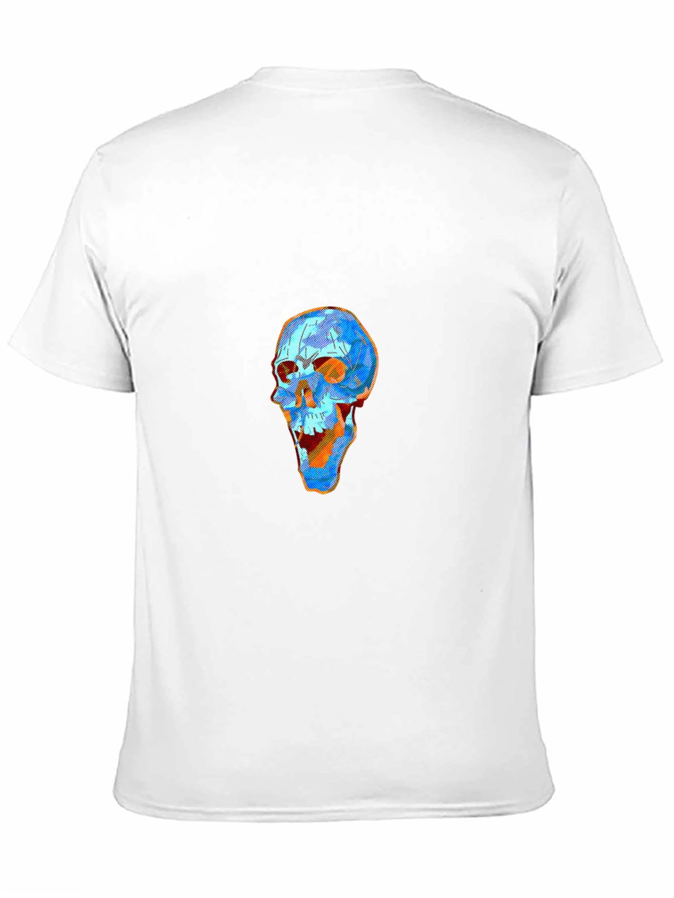 Black Geometric Skull Graphic Tee - Modern Art Style view 11