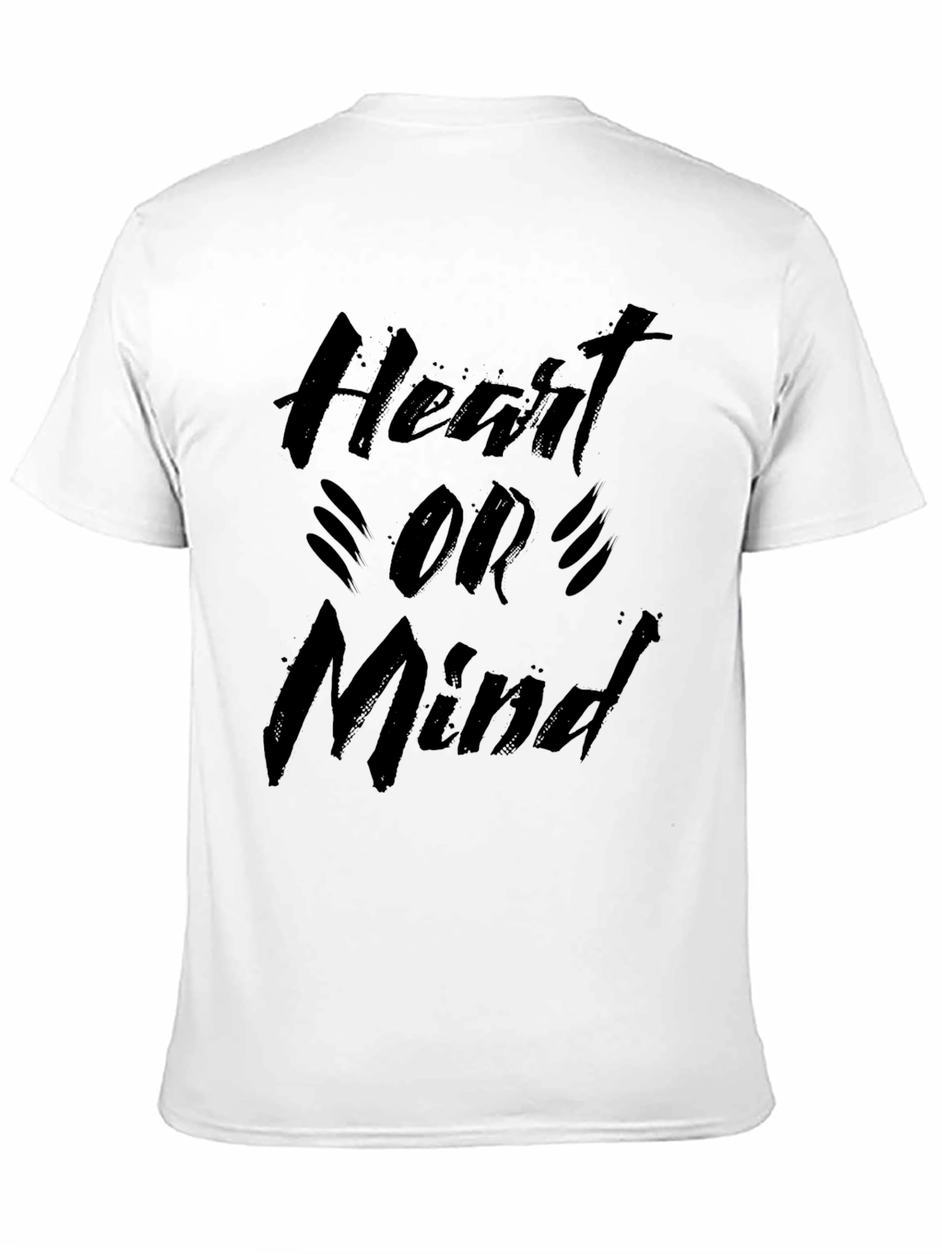 Black Heart or Mind Graphic Tee - Casual Black T-Shirt view 11