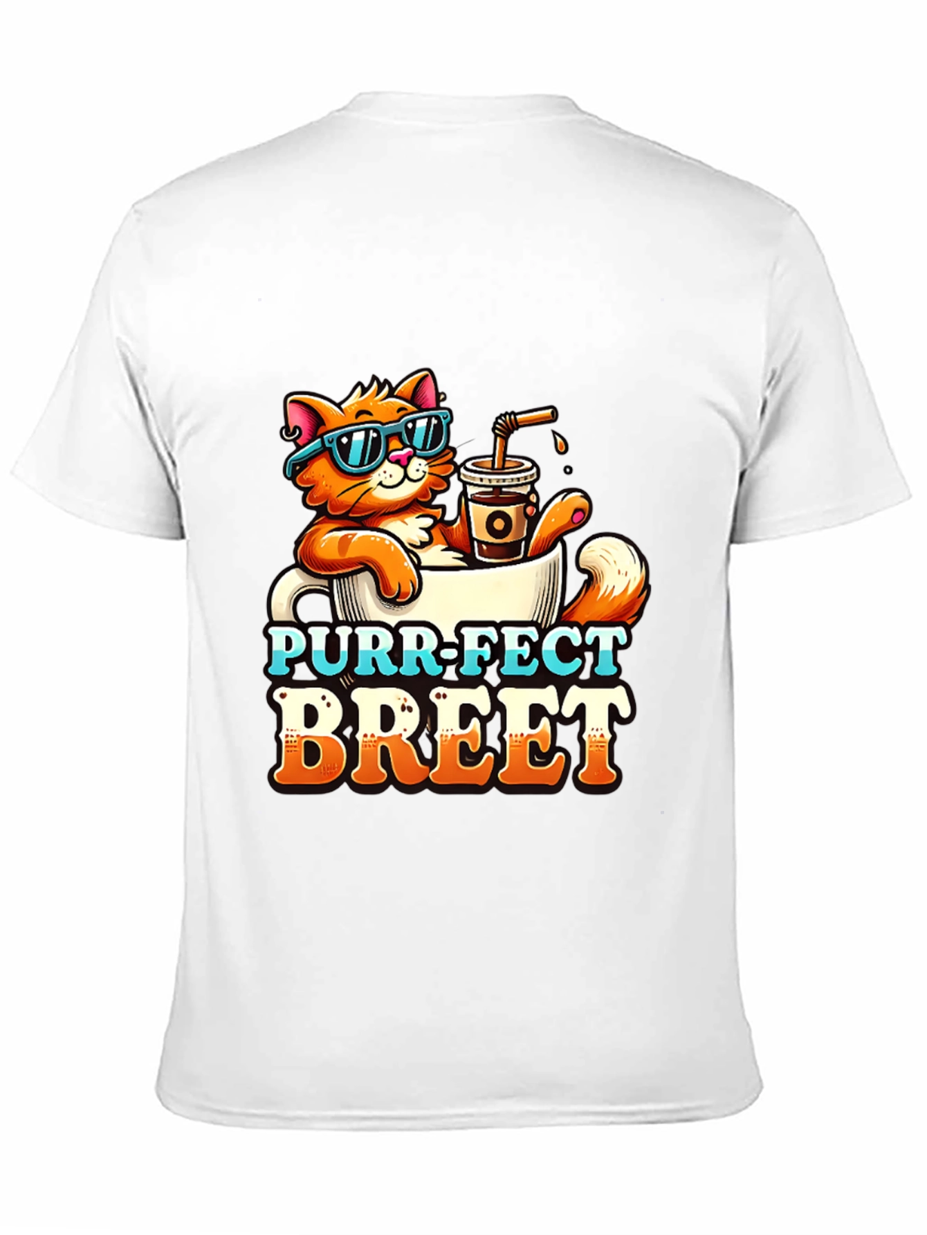 Black Purr-Fect Brew T-Shirt: Cat Coffee Lover Tee view 11