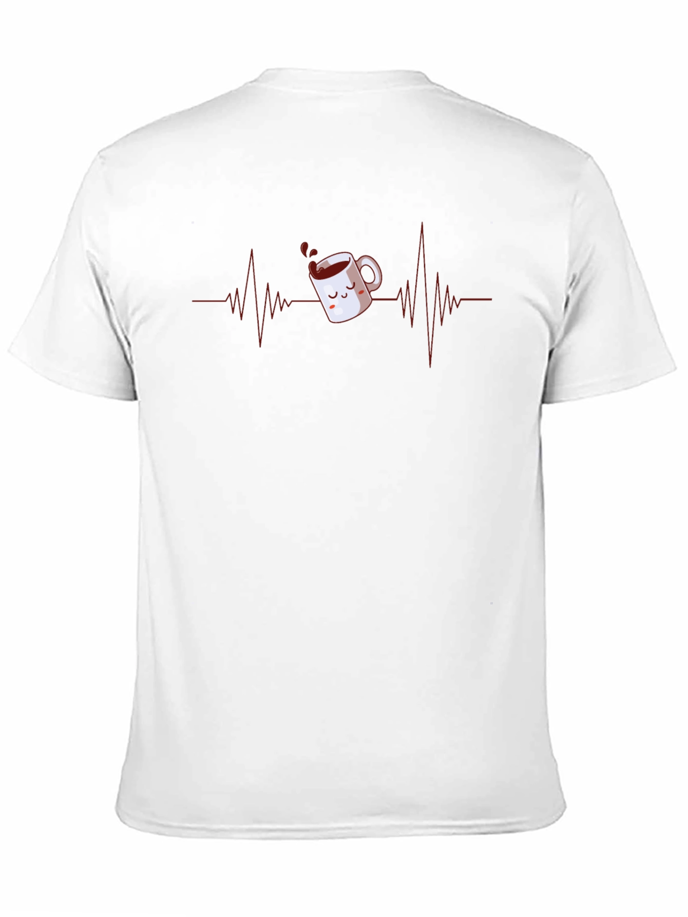 Black Coffee ECG T-Shirt - Caffeine Heartbeat Tee view 11
