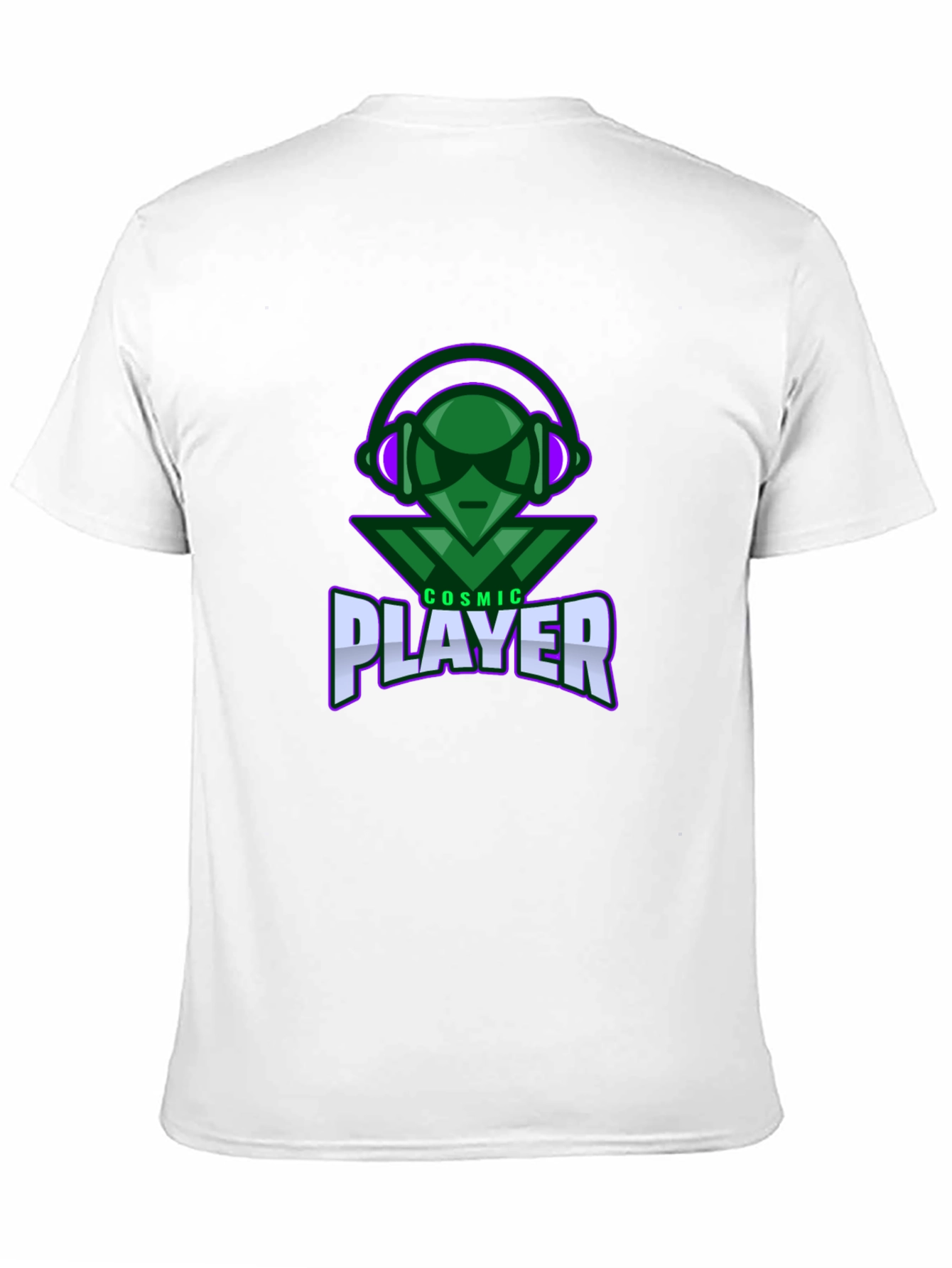 Black Cosmic Player Graphic T-Shirt - Black view 11