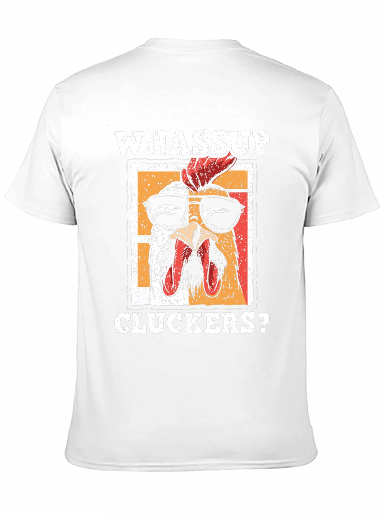 Black Whassup Cluckers? T-Shirt - Cool Chicken Design view 11