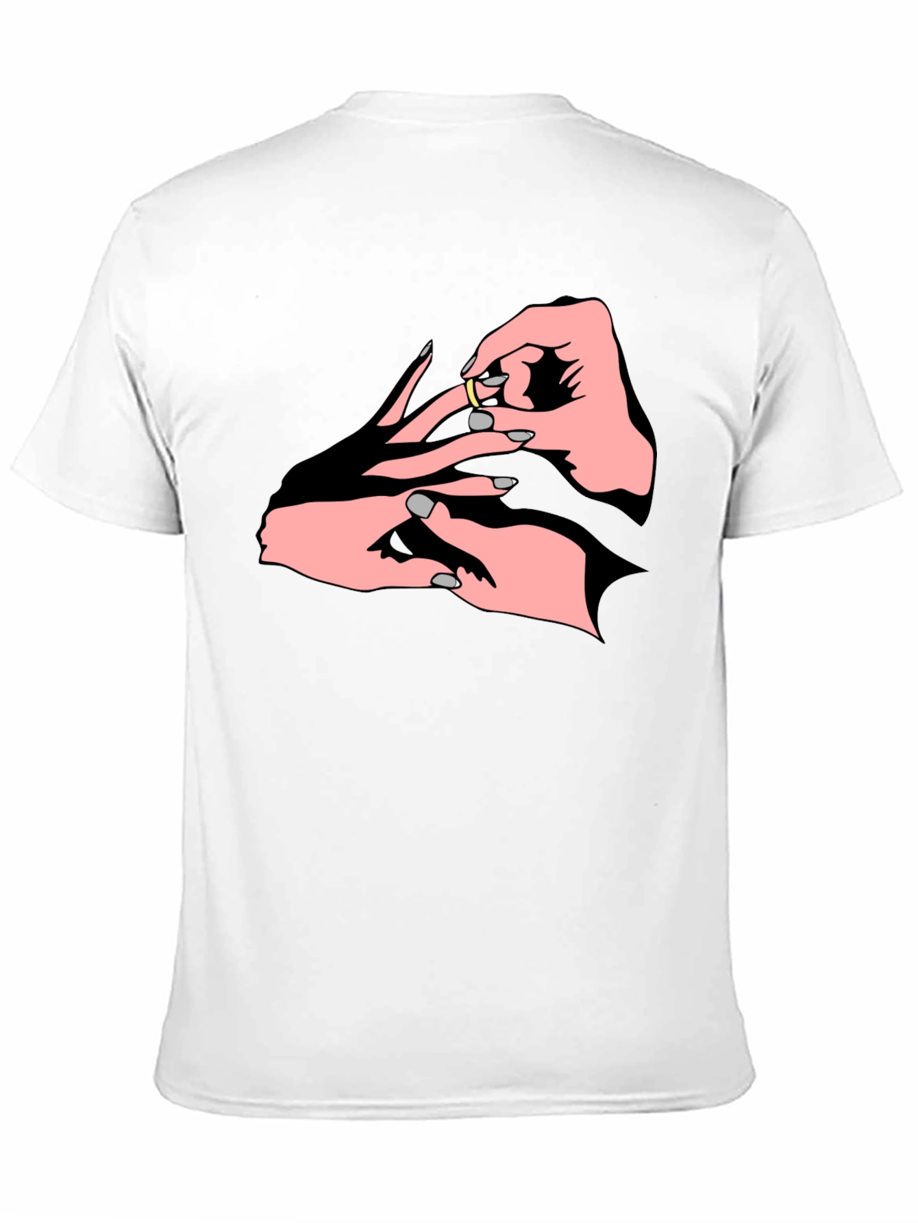 Black Engagement Ring Graphic T-Shirt view 11