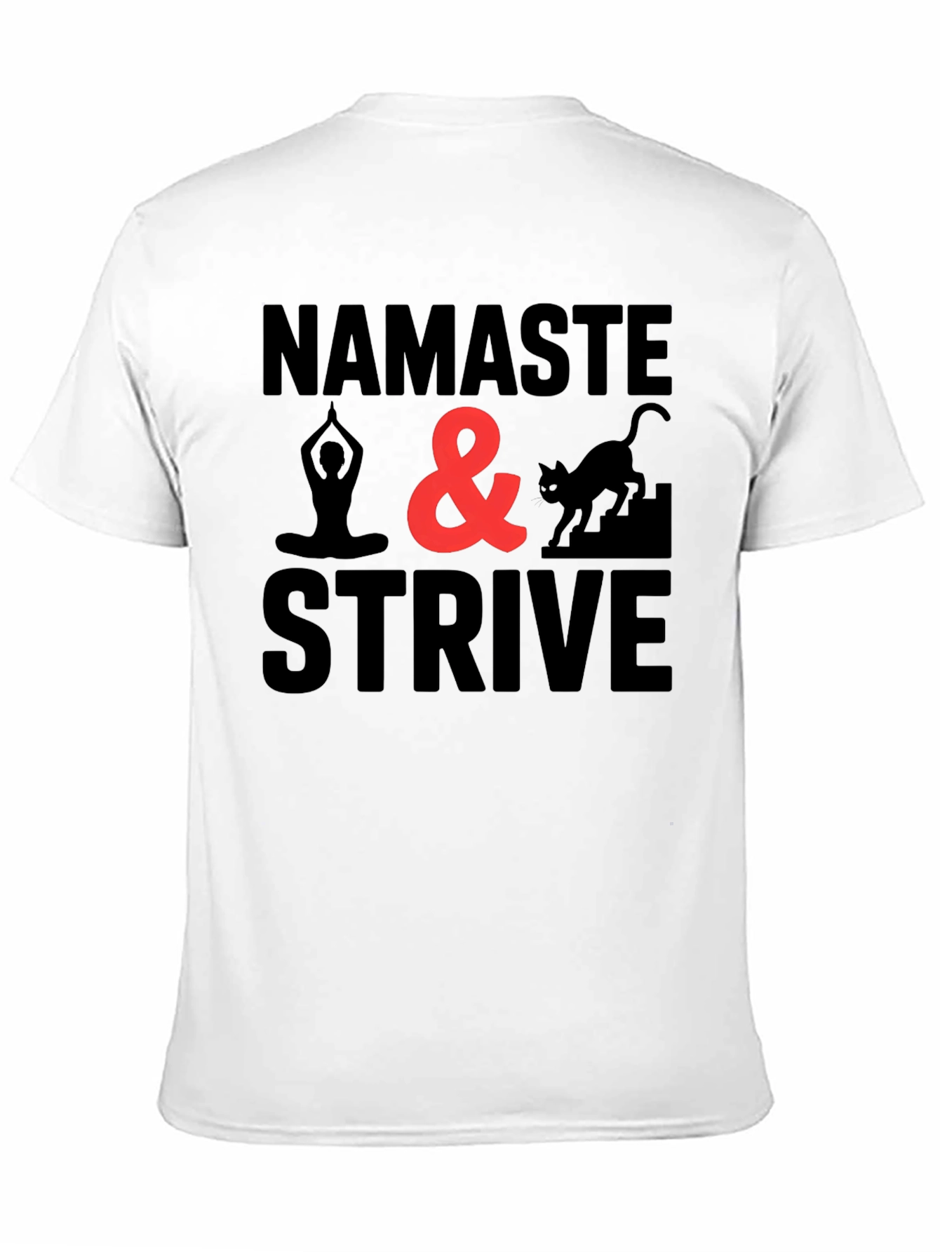 Black Namaste & Strive Graphic Tee view 11